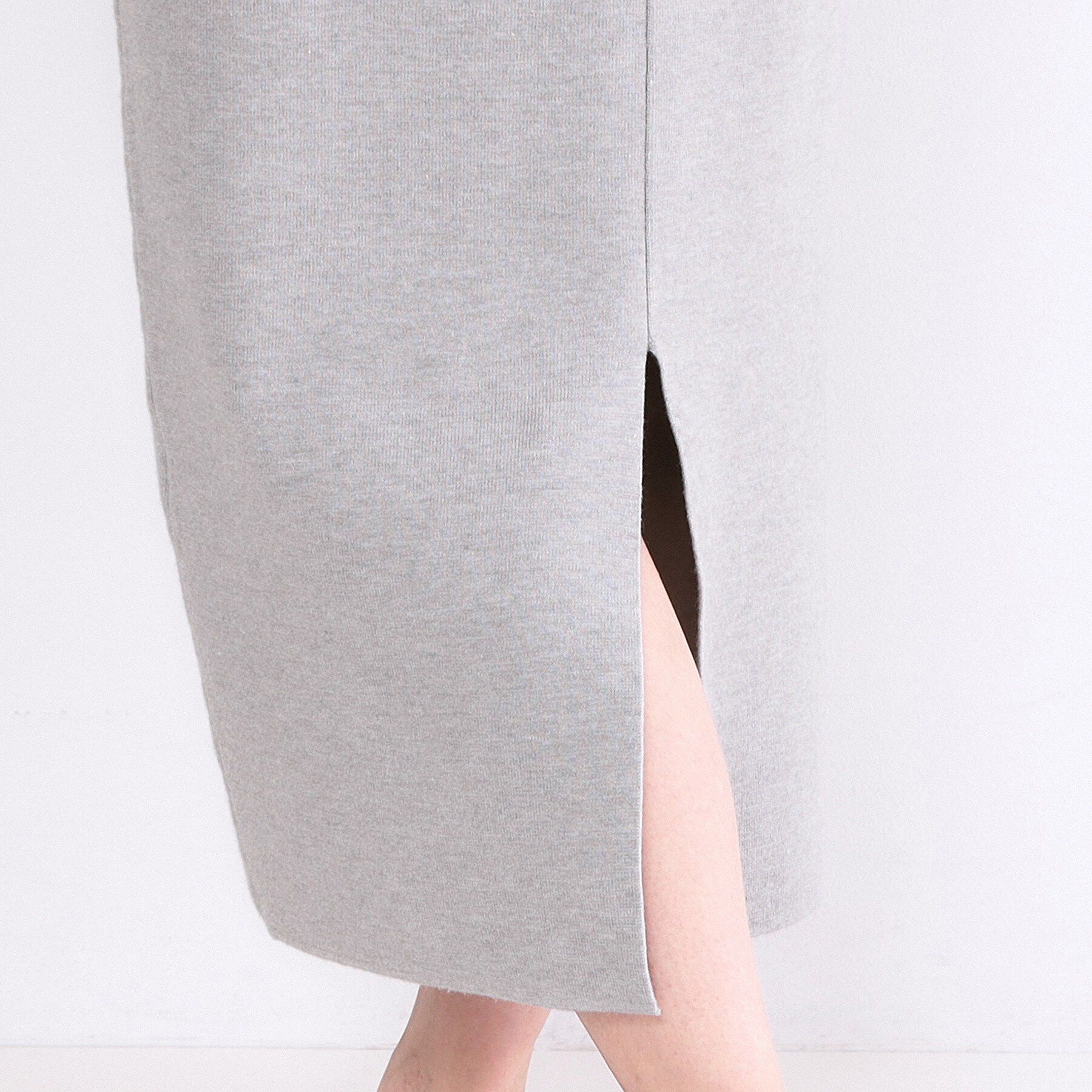 OPAQUE.CLIP「ペプラムドッキングニットワンピース【洗濯機OK】」|ワンピース|