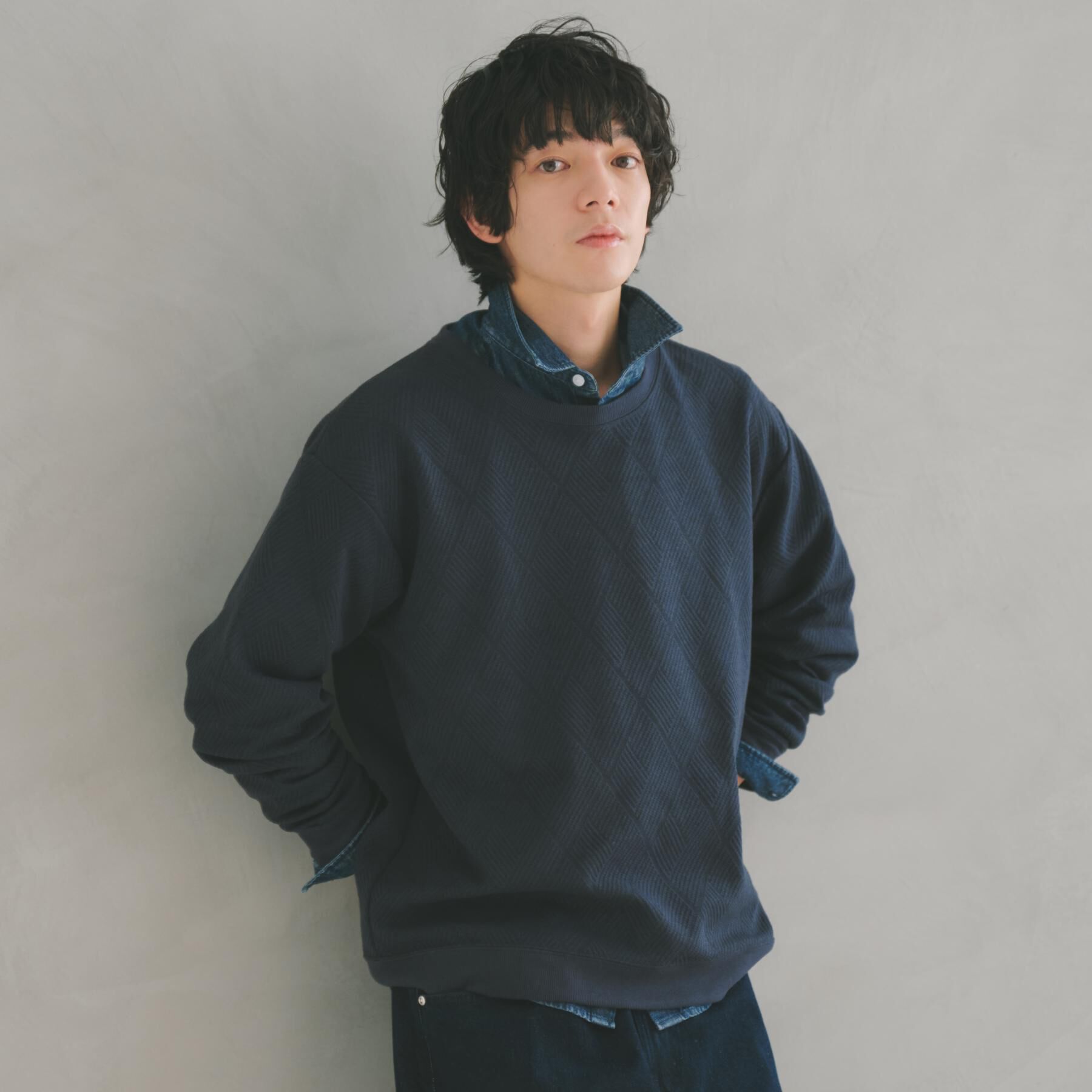 THE SHOP TK「【大人のデイリースタイルを格上げ】ジャカードリンクススウエット　洗濯機OK」|パーカー|