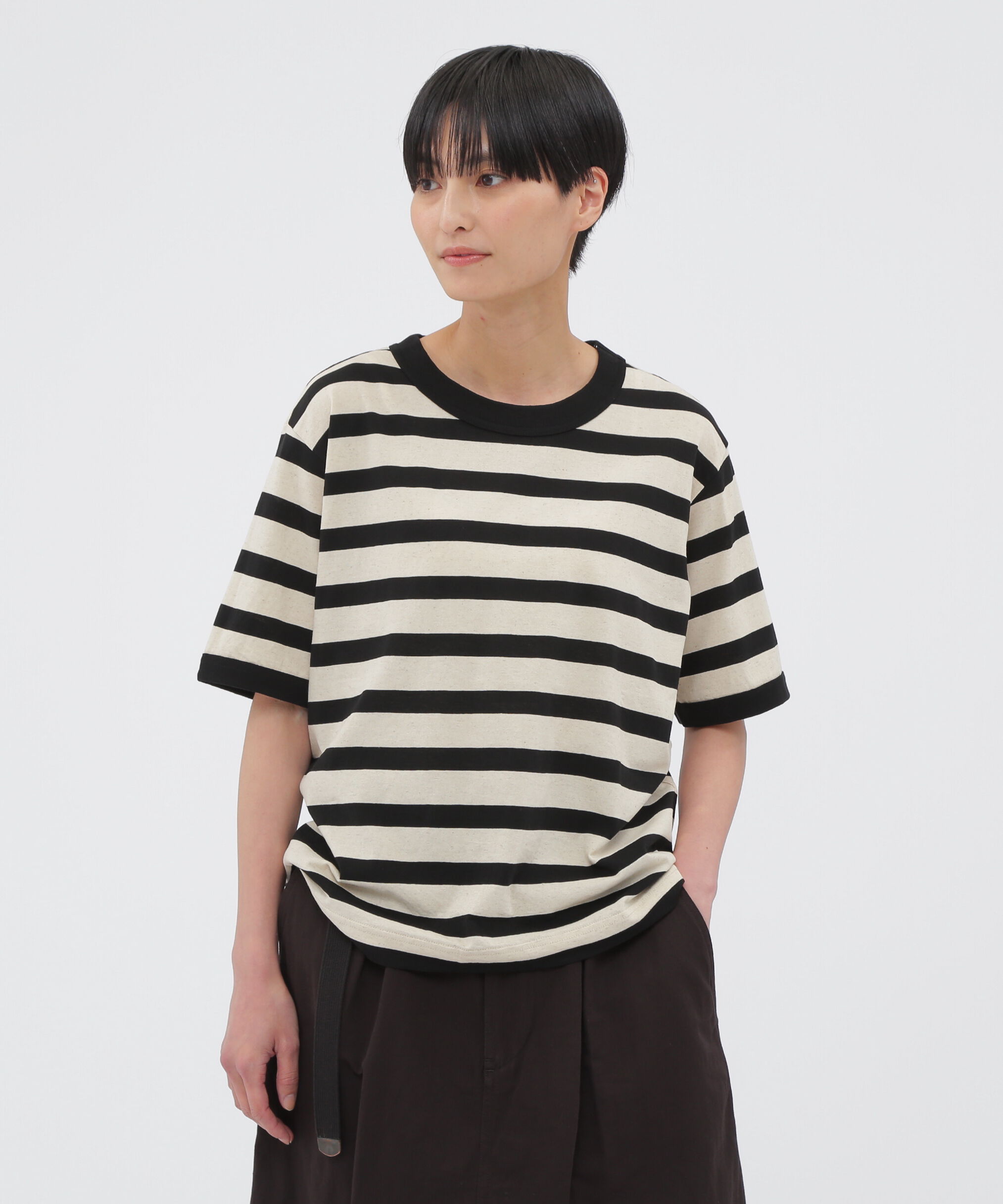MHL.「COTTON LINEN STRIPE JERSEY (オンラインショップ限定)」|Tシャツ・カットソー|NATURAL2