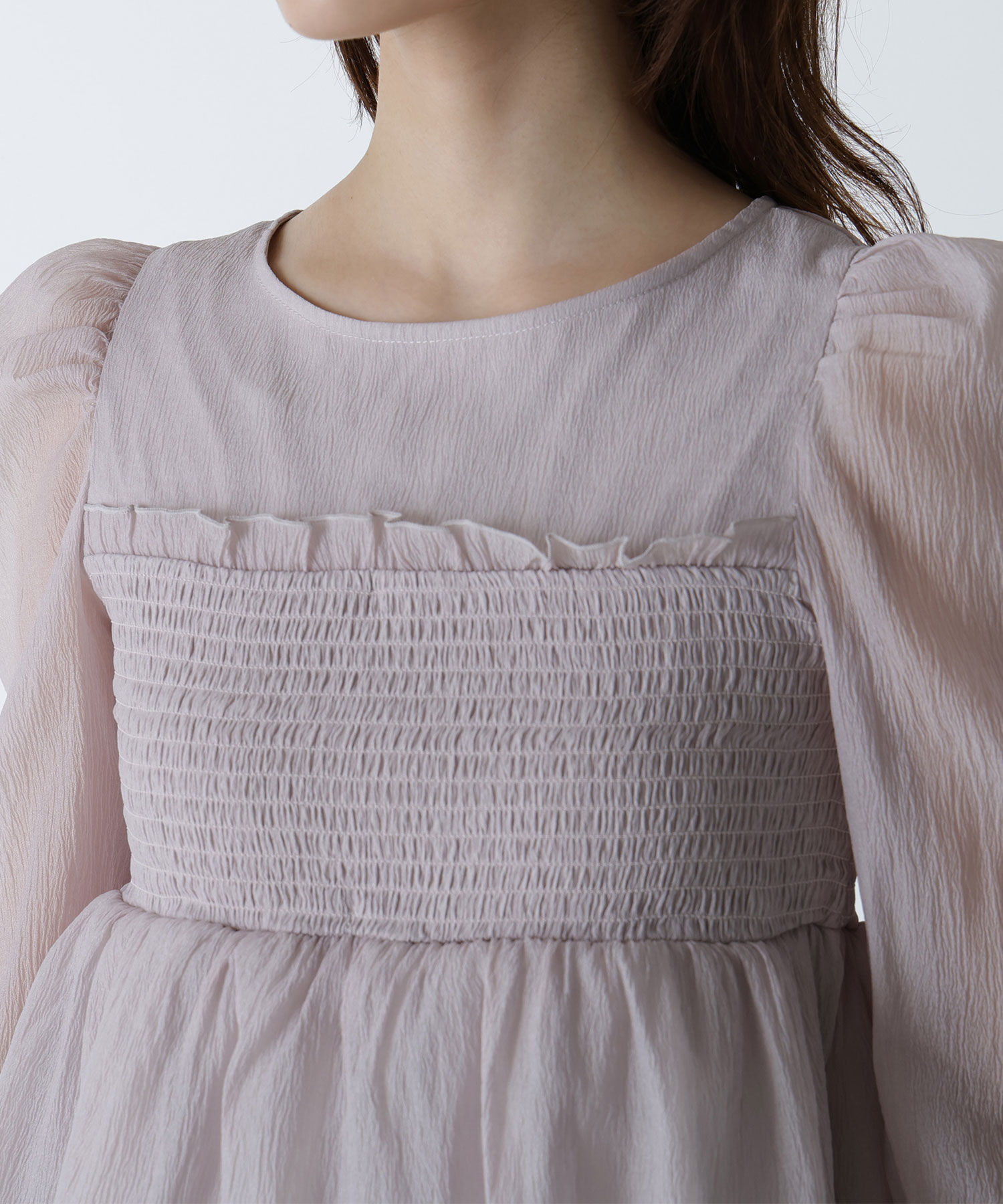  「ペプラムシャーリングブラウス」|シャツ・ブラウス|