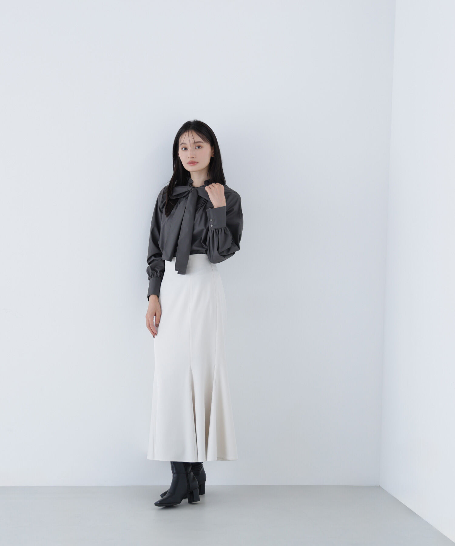  「2wayスキッパーボウブラウス」|シャツ・ブラウス|