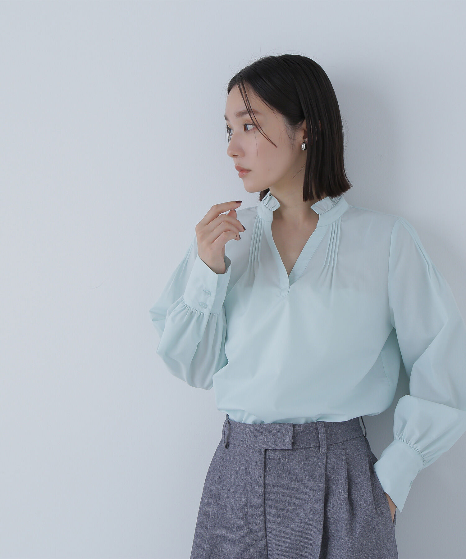  「2wayスキッパーボウブラウス」|シャツ・ブラウス|