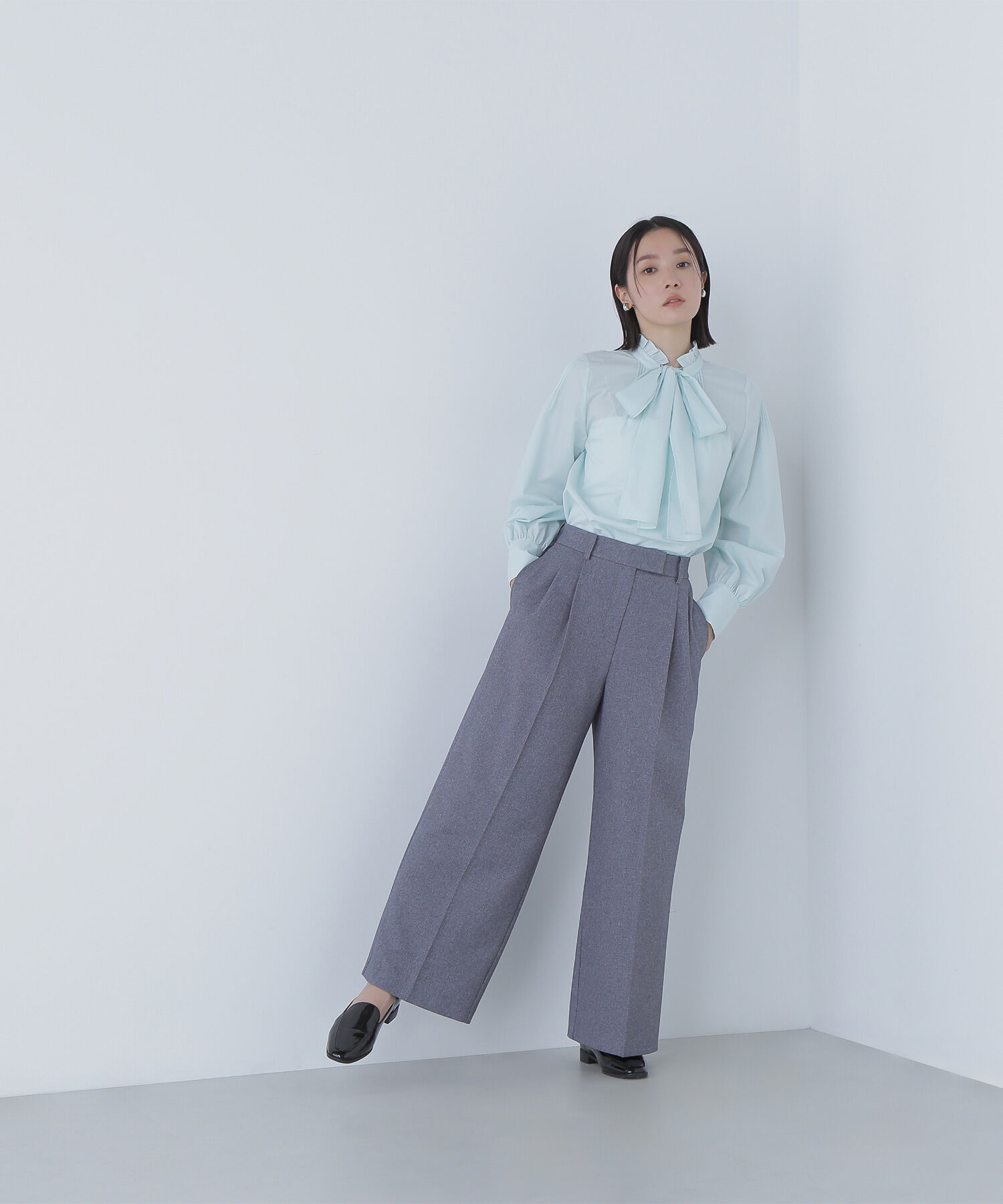  「2wayスキッパーボウブラウス」|シャツ・ブラウス|