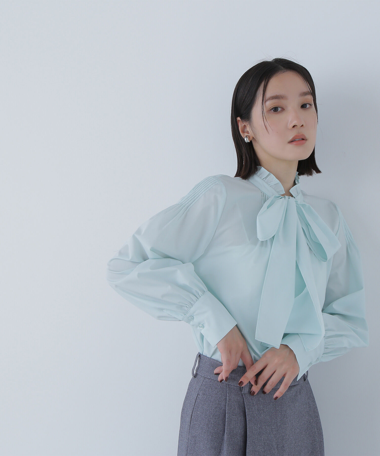  「2wayスキッパーボウブラウス」|シャツ・ブラウス|