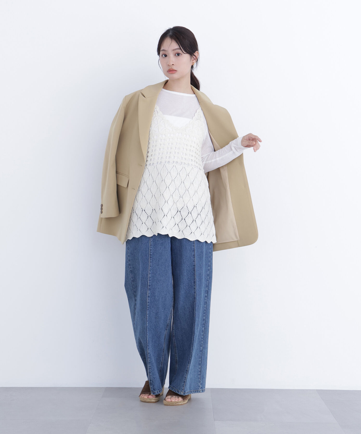  「〈N.〉カギアミニットキャミソール」|ニット・セーター|