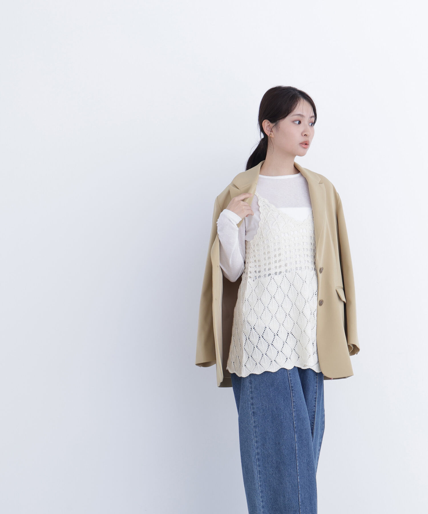  「〈N.〉カギアミニットキャミソール」|ニット・セーター|