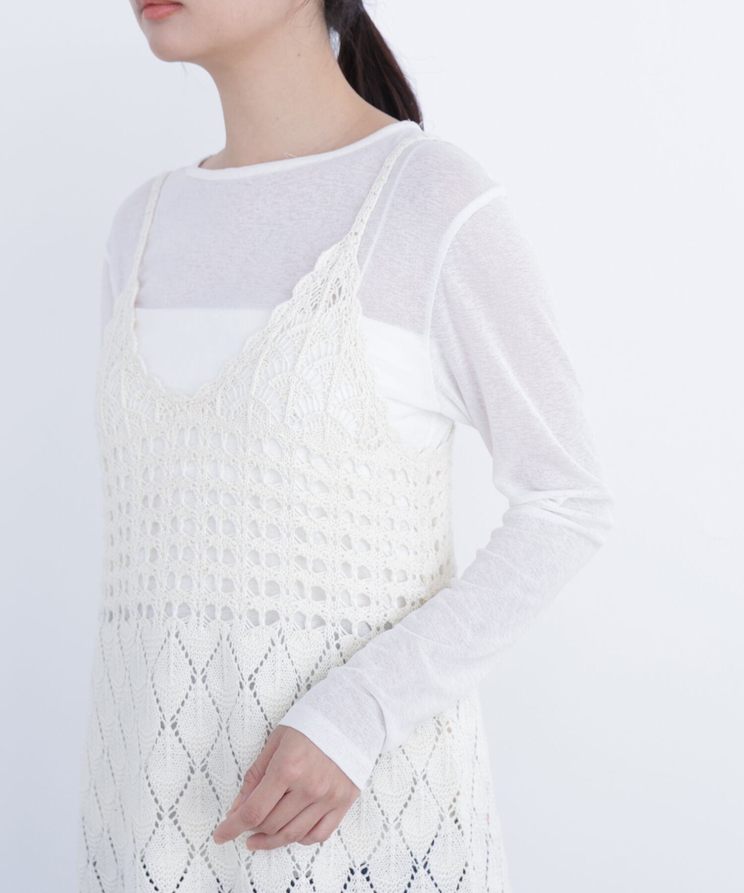  「〈N.〉カギアミニットキャミソール」|ニット・セーター|