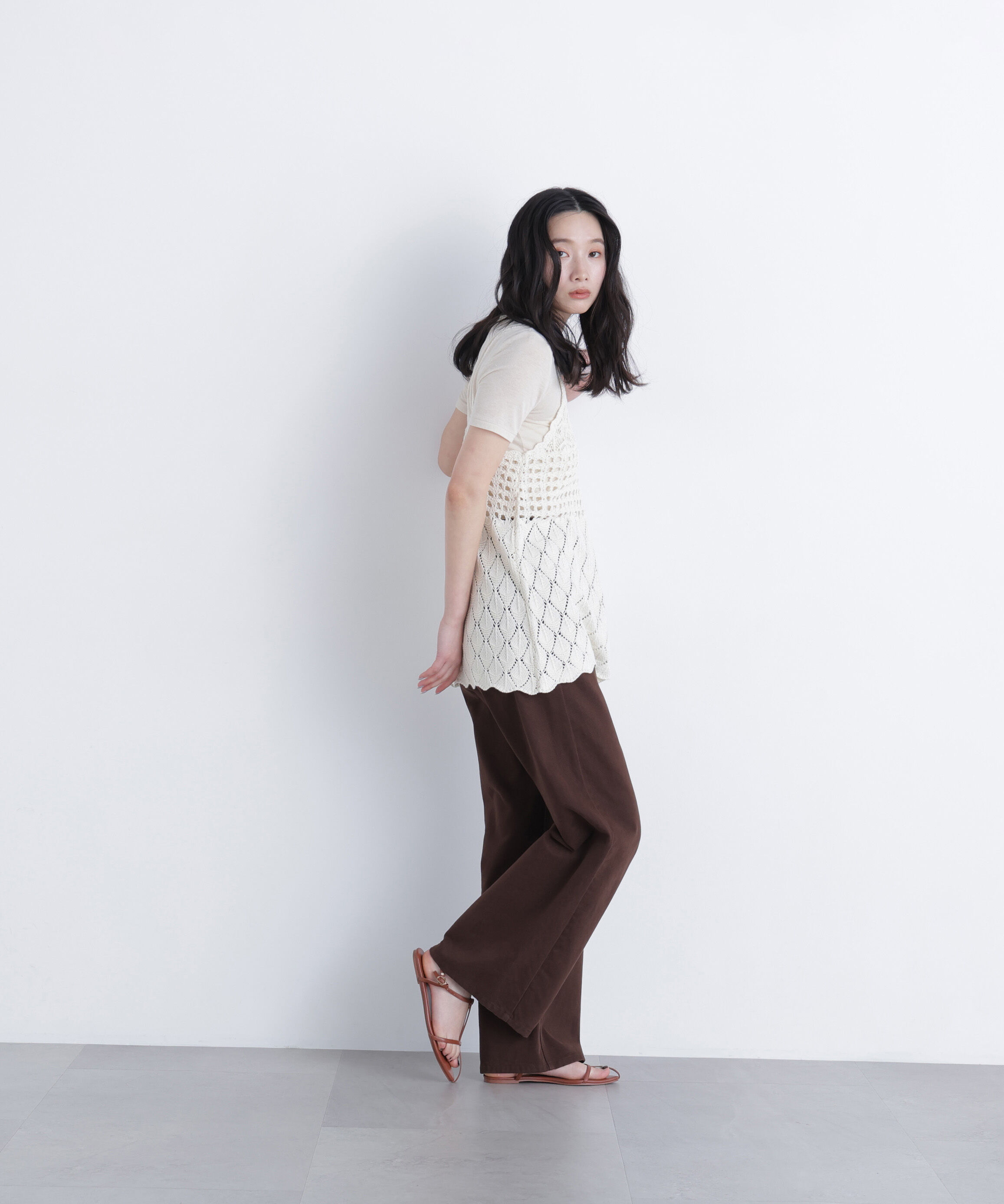  「〈N.〉カギアミニットキャミソール」|ニット・セーター|