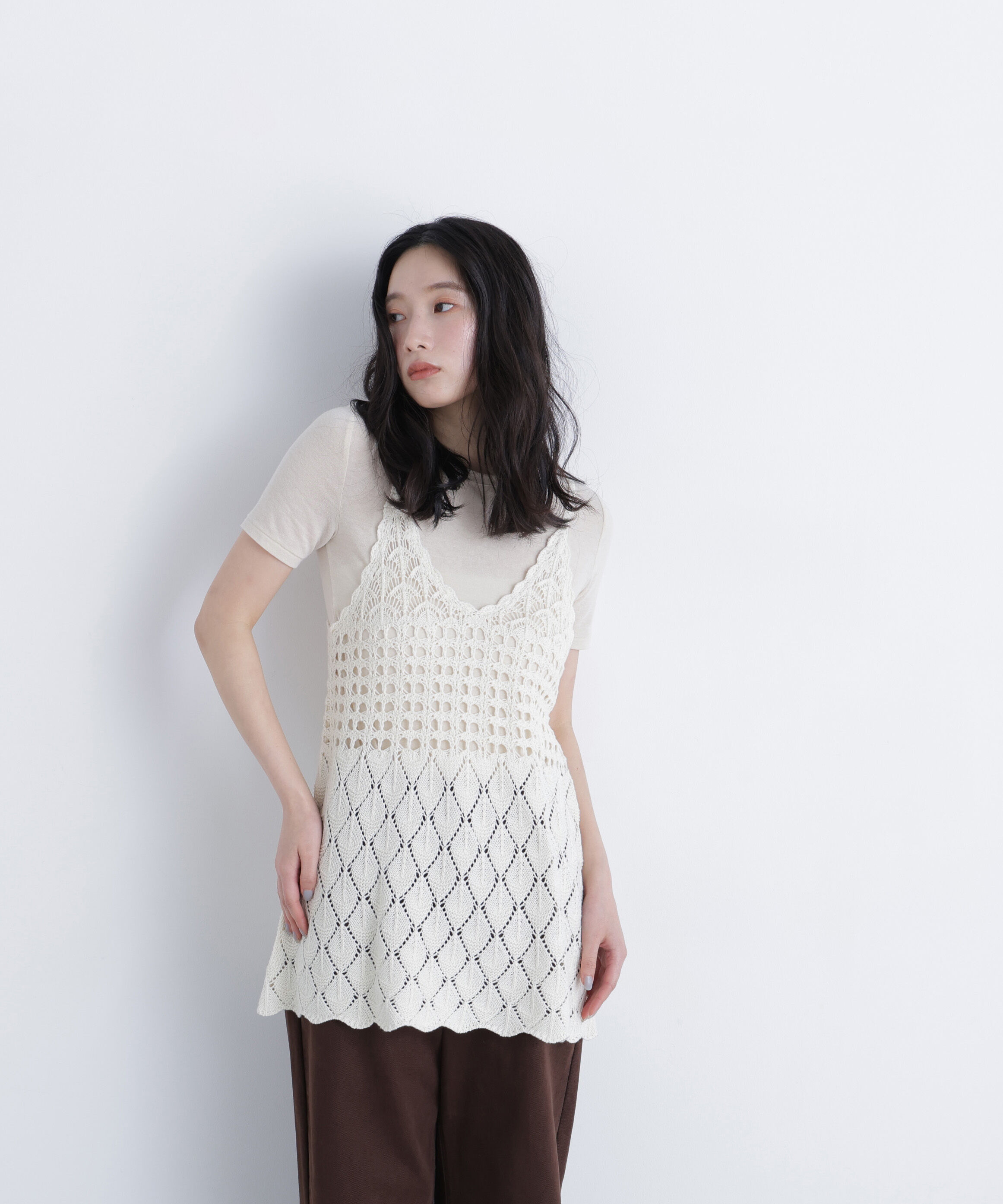  「〈N.〉カギアミニットキャミソール」|ニット・セーター|