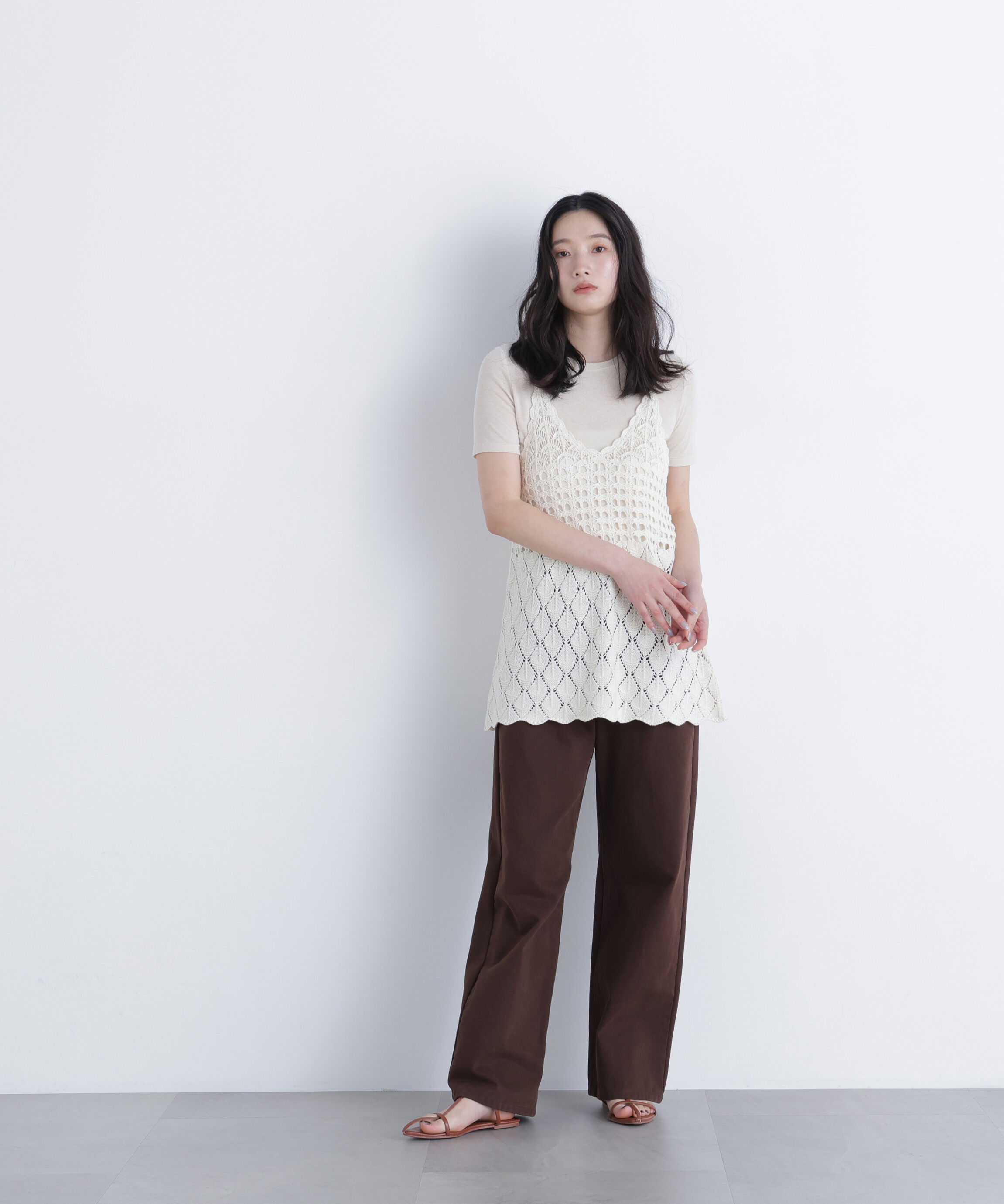  「〈N.〉カギアミニットキャミソール」|ニット・セーター|