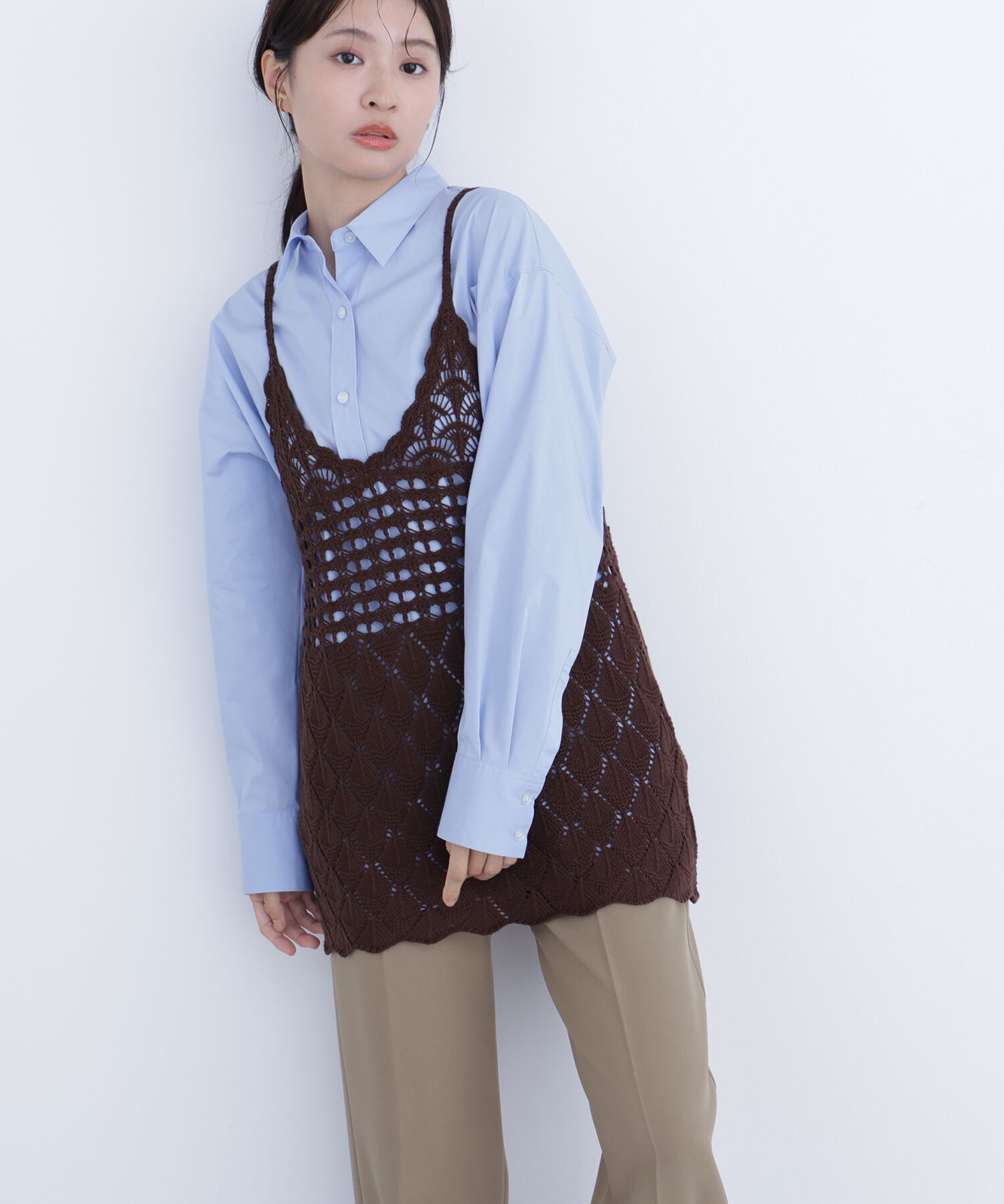  「〈N.〉カギアミニットキャミソール」|ニット・セーター|