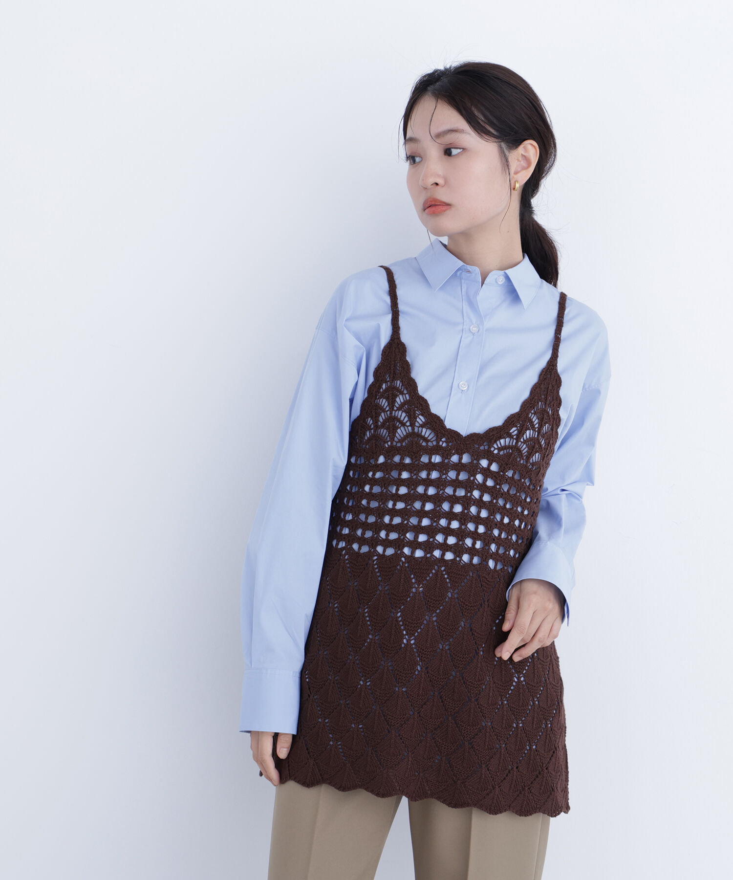  「〈N.〉カギアミニットキャミソール」|ニット・セーター|