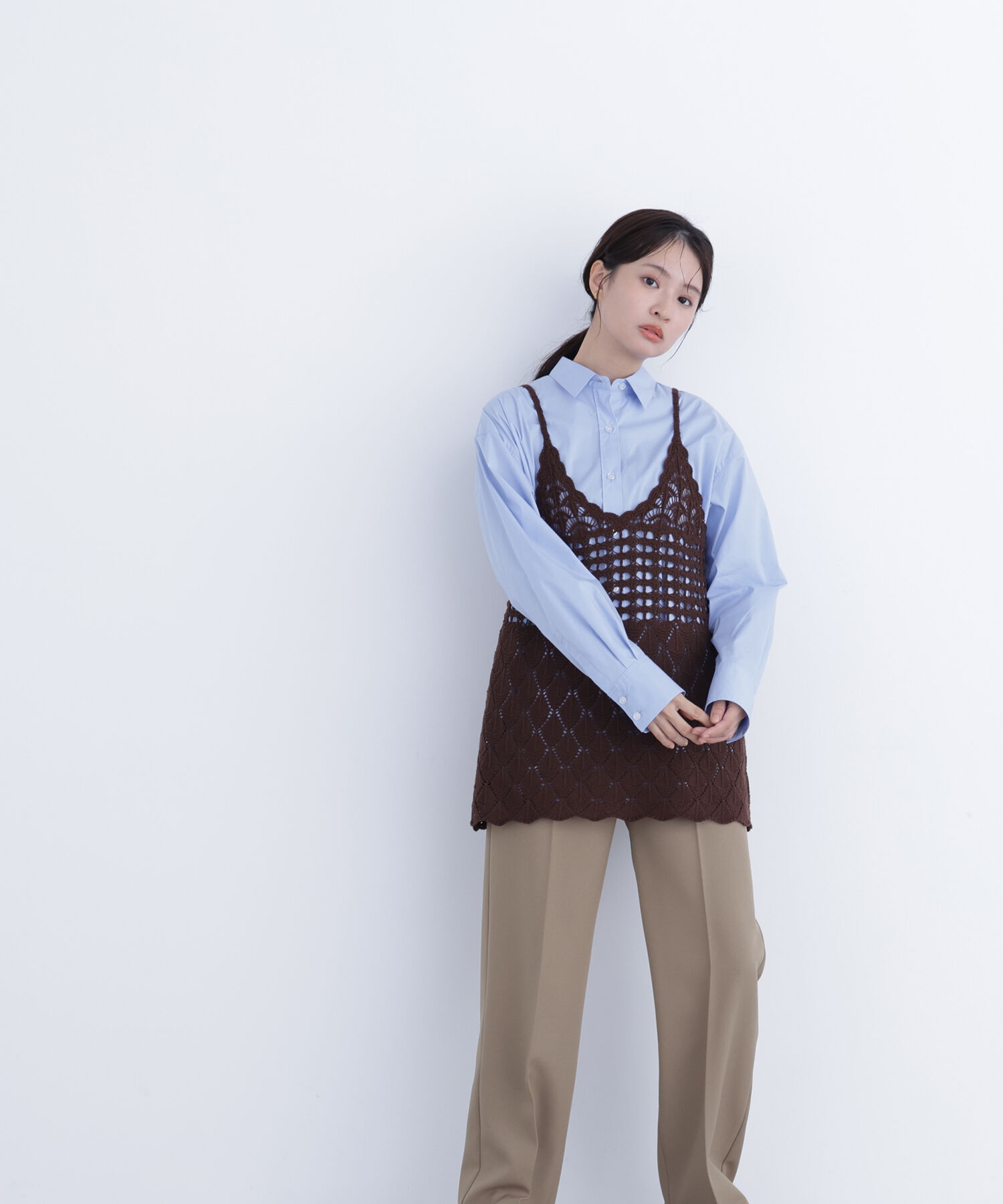  「〈N.〉カギアミニットキャミソール」|ニット・セーター|