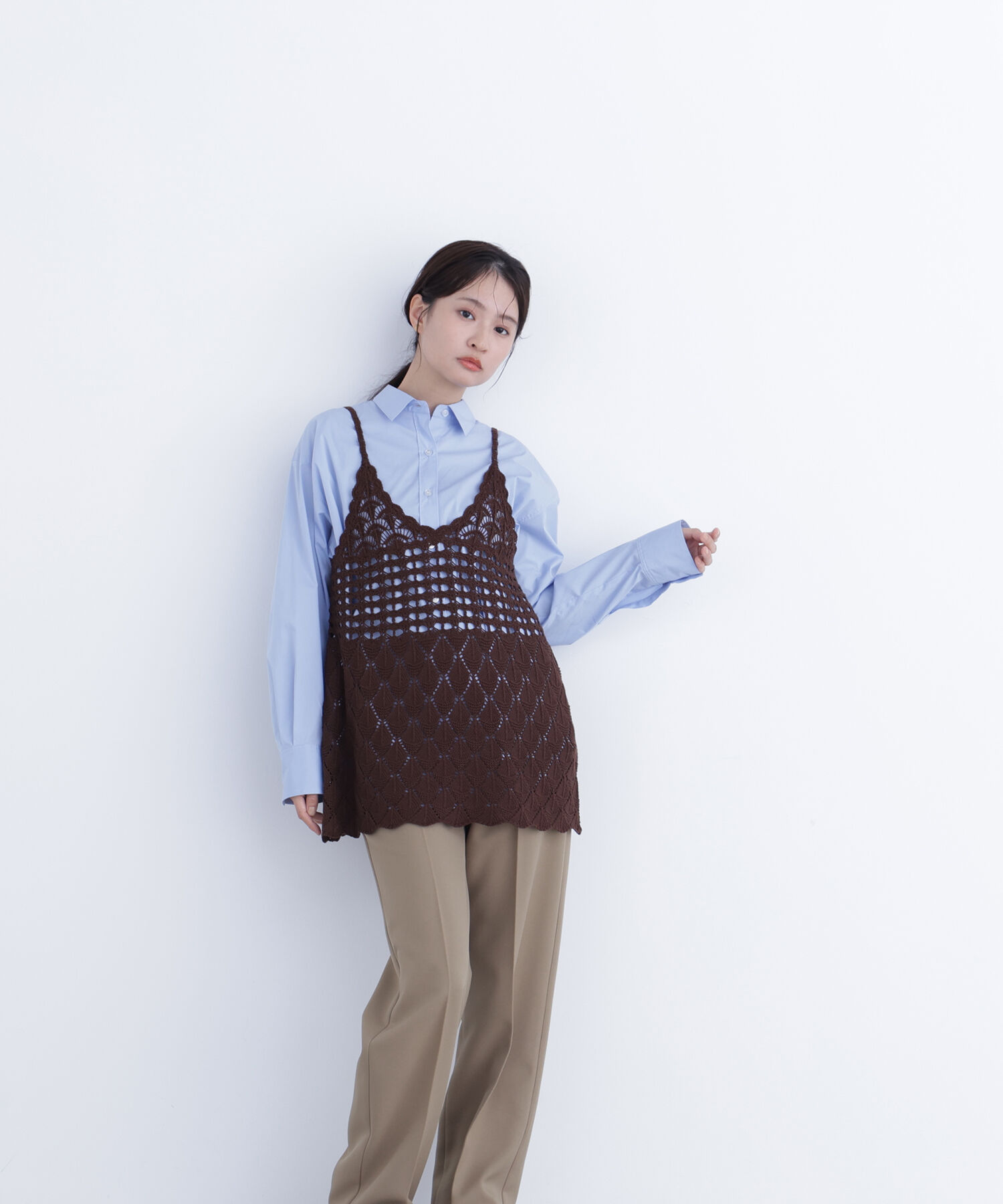  「〈N.〉カギアミニットキャミソール」|ニット・セーター|