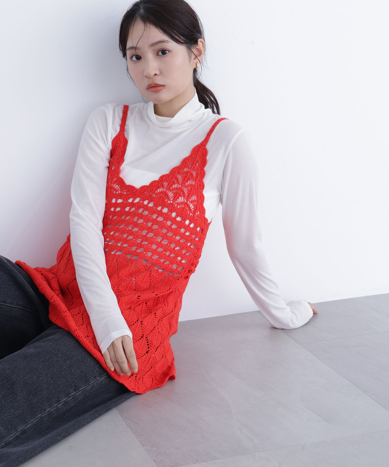  「〈N.〉カギアミニットキャミソール」|ニット・セーター|