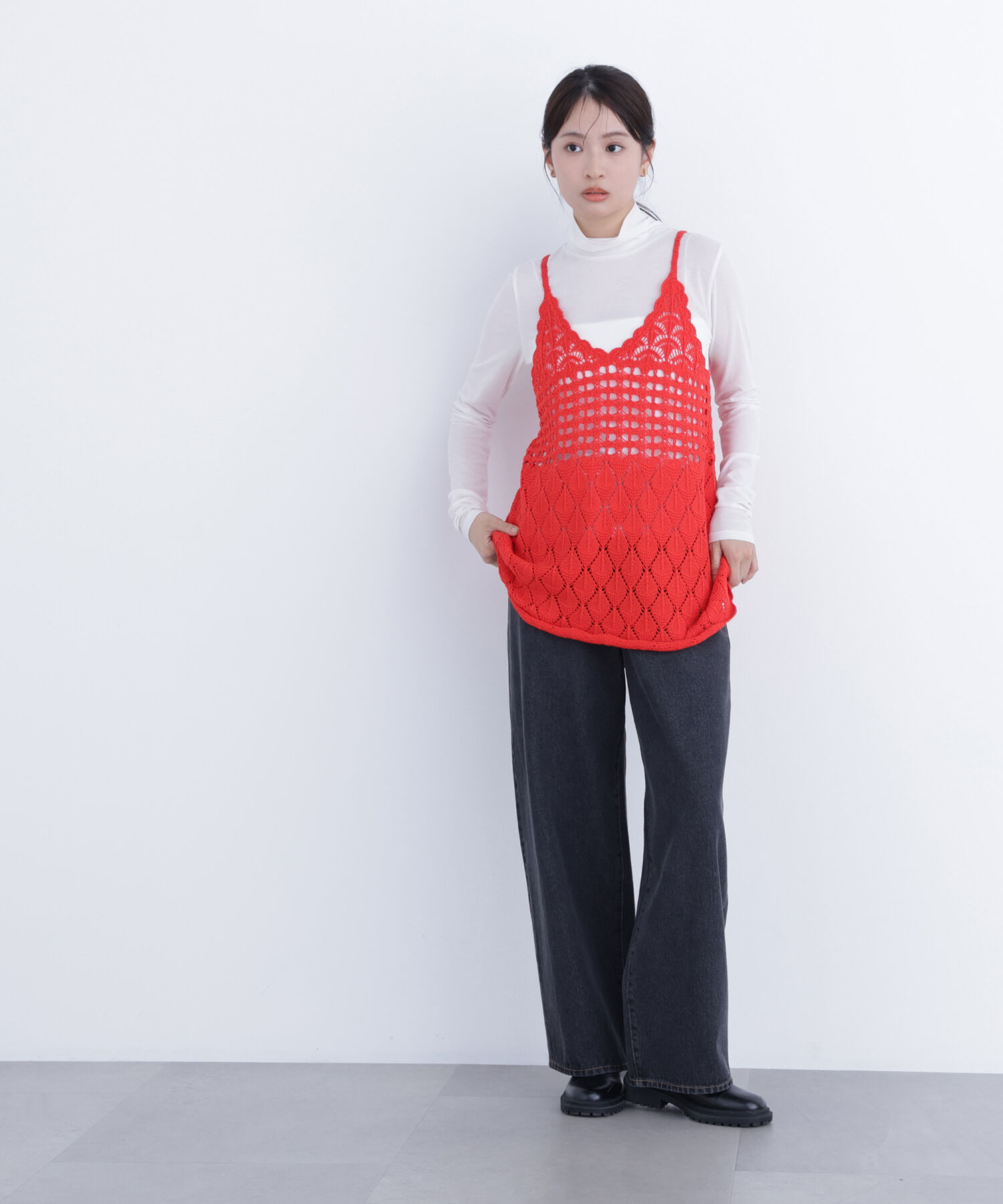  「〈N.〉カギアミニットキャミソール」|ニット・セーター|