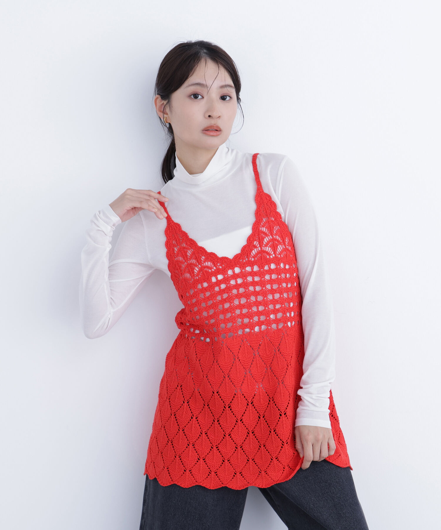  「〈N.〉カギアミニットキャミソール」|ニット・セーター|