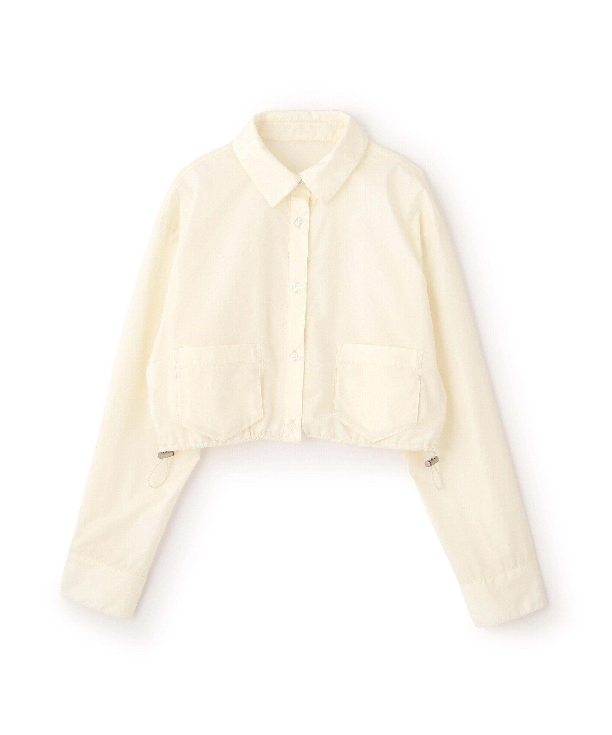  「裾ドロストショート丈シャツ」|シャツ・ブラウス|