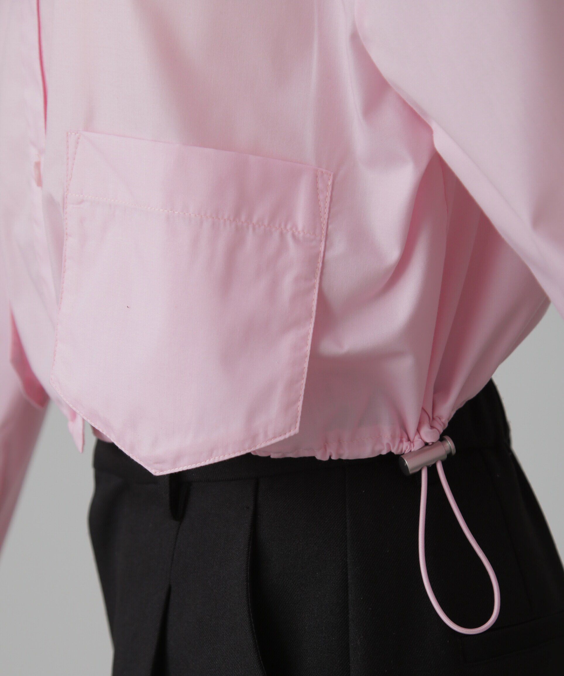  「裾ドロストショート丈シャツ」|シャツ・ブラウス|