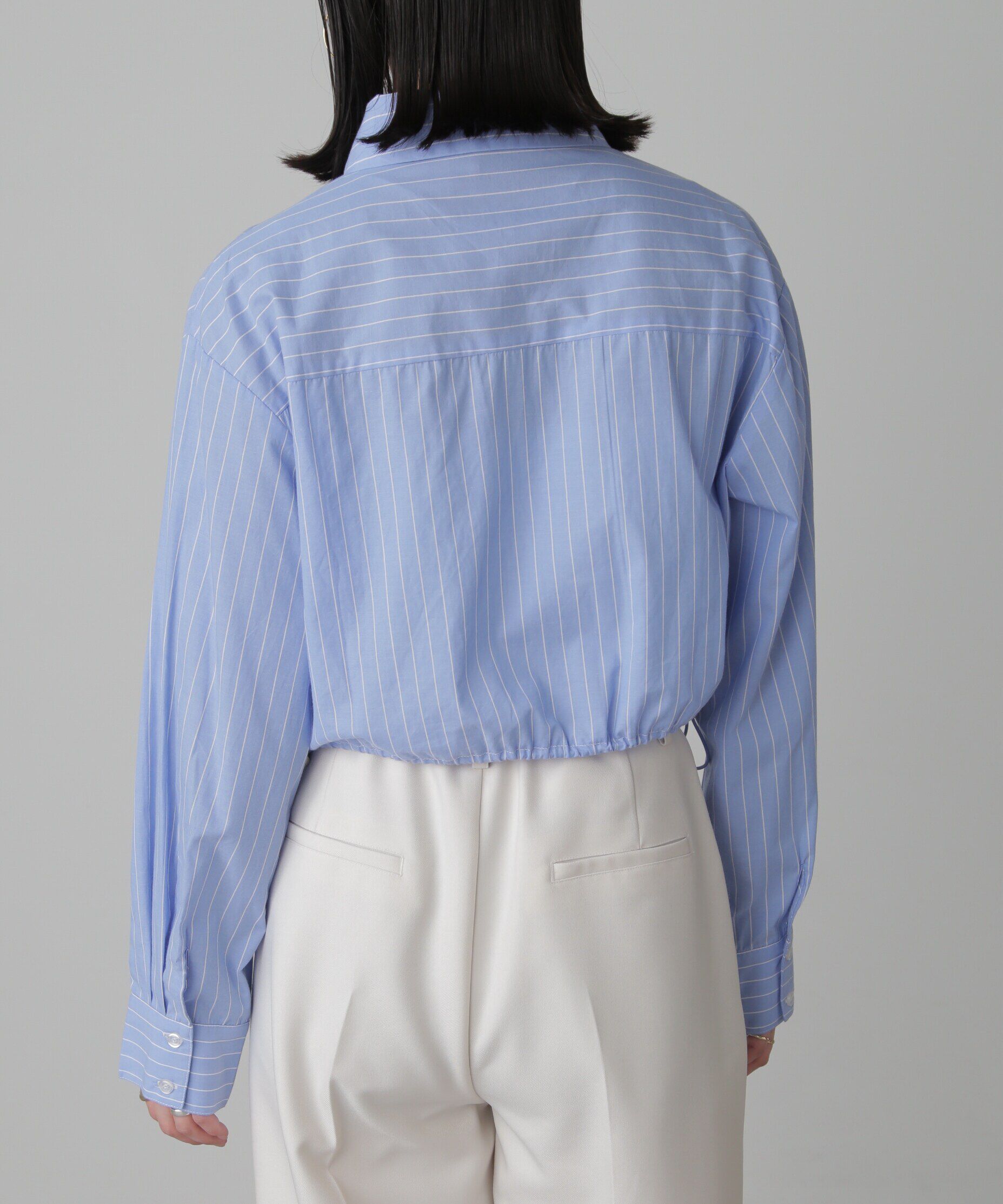  「裾ドロストショート丈シャツ」|シャツ・ブラウス|