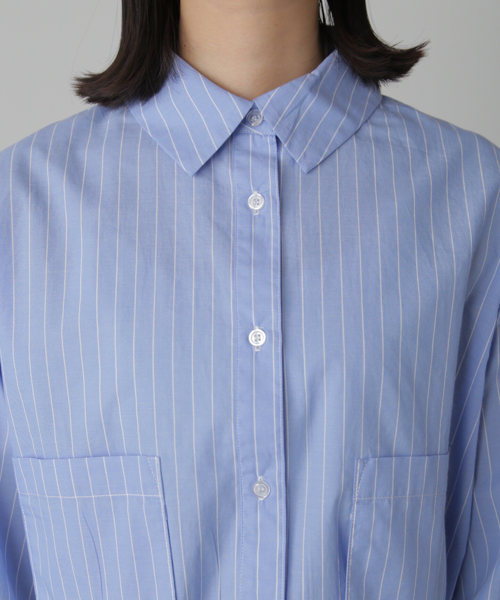  「裾ドロストショート丈シャツ」|シャツ・ブラウス|