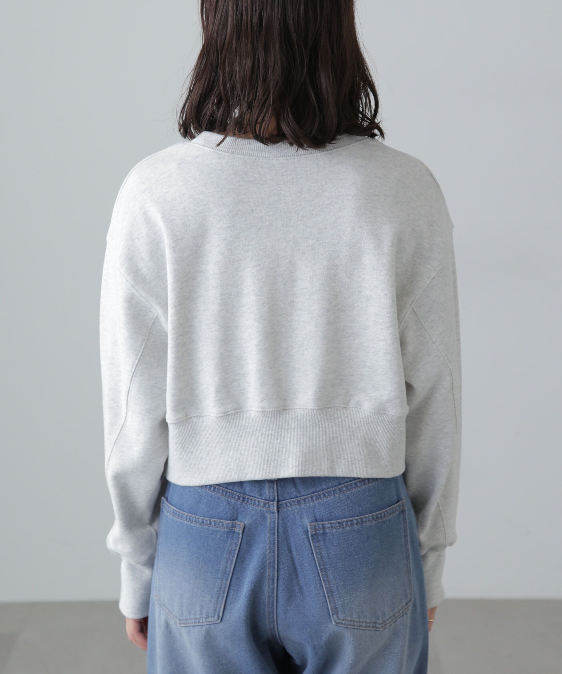  「カレッジロゴショート丈スウェット」|Tシャツ・カットソー|