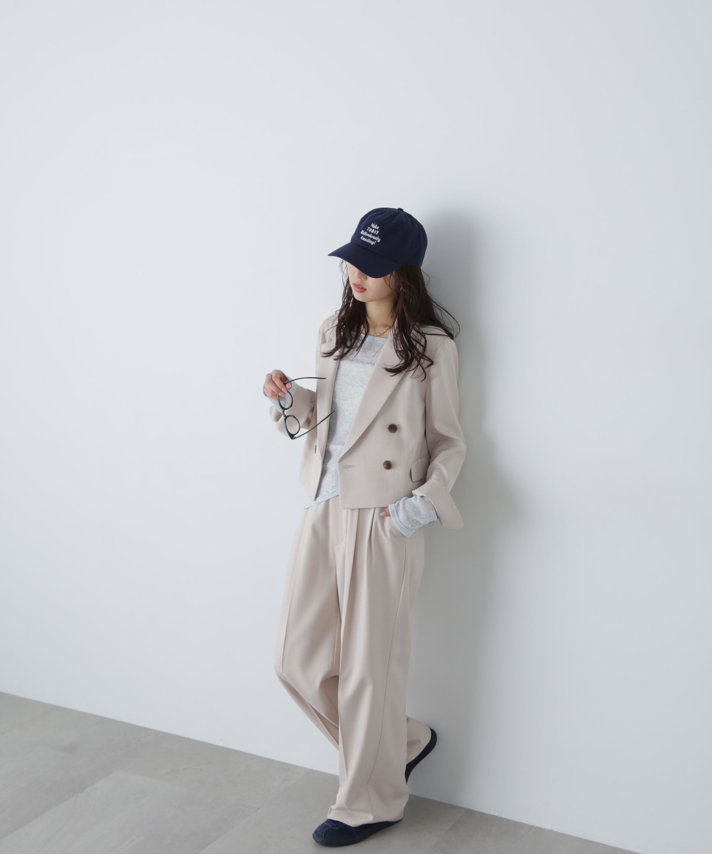  「梳毛調合繊タックワイドパンツ」|その他|