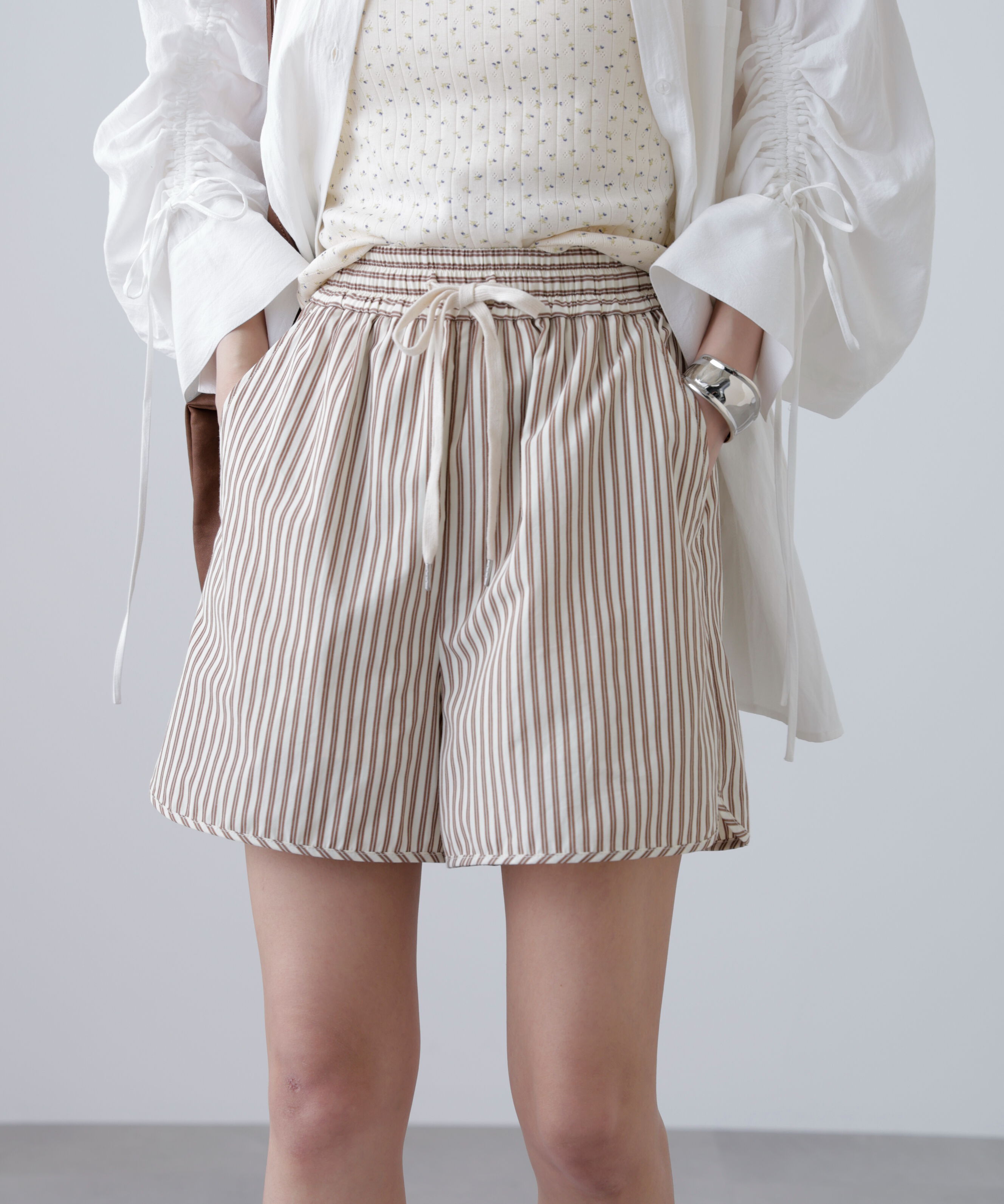  「〈セットアップ対応〉ストライプショートパンツ」|その他|