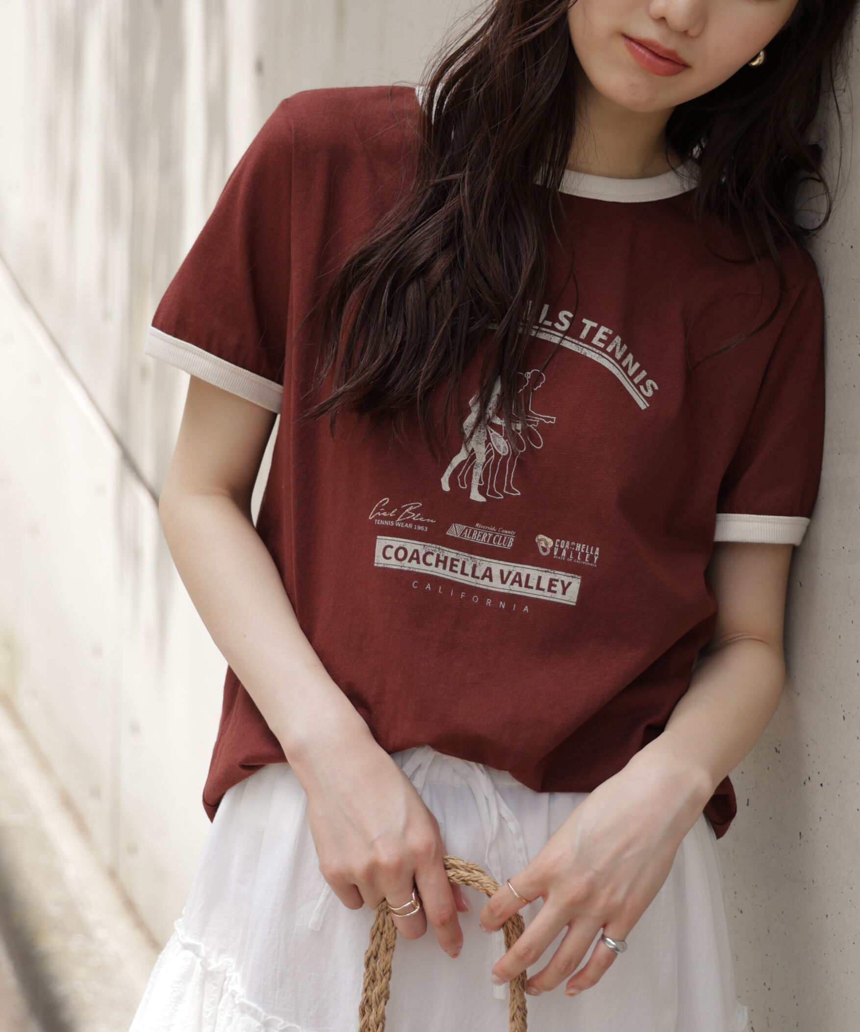  「レトロスポーツプリントTシャツ」|Tシャツ・カットソー|