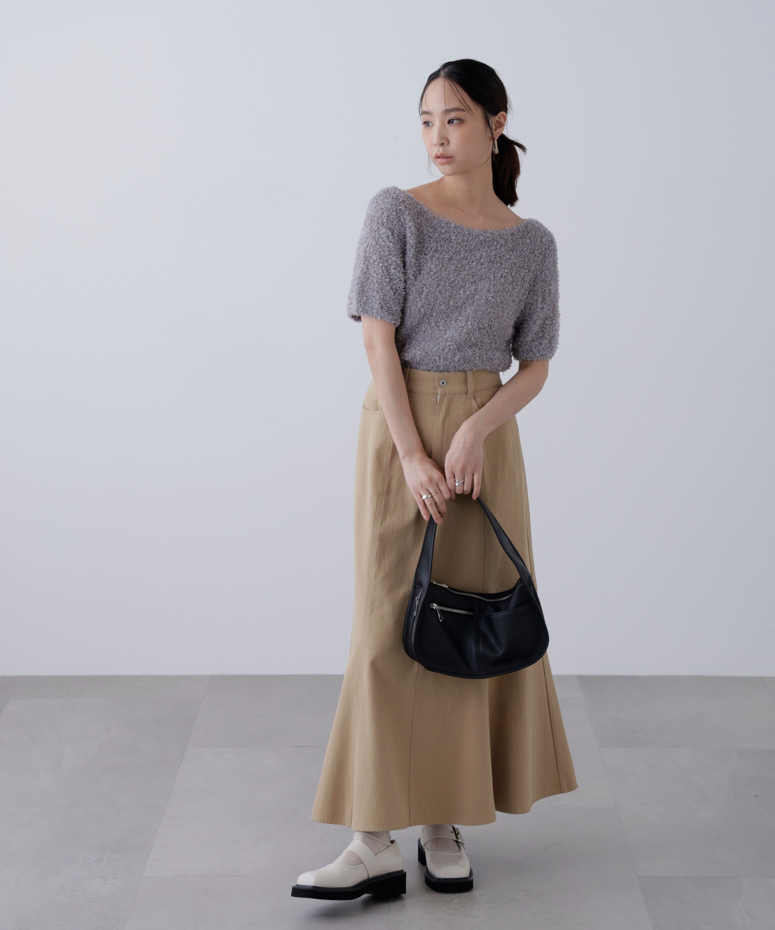  「チョウチョヤーン半袖ニット」|ニット・セーター|