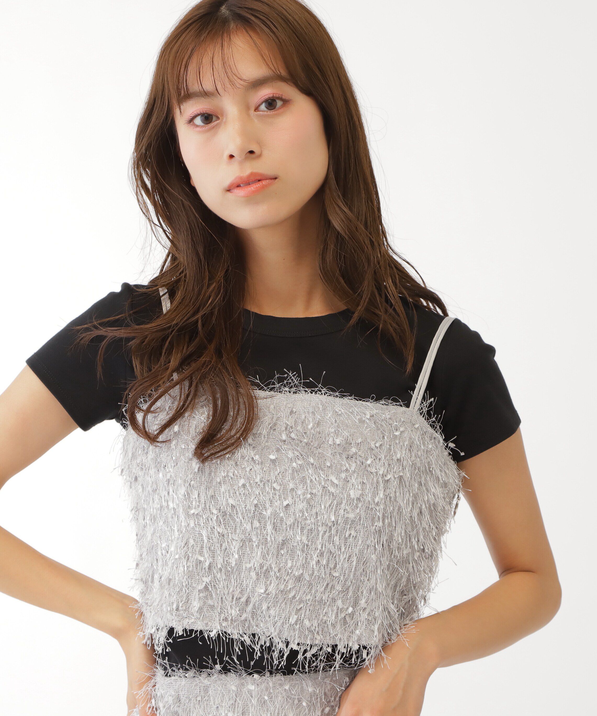  「ストレッチファンシーヤーンビスチェ」|シャツ・ブラウス|