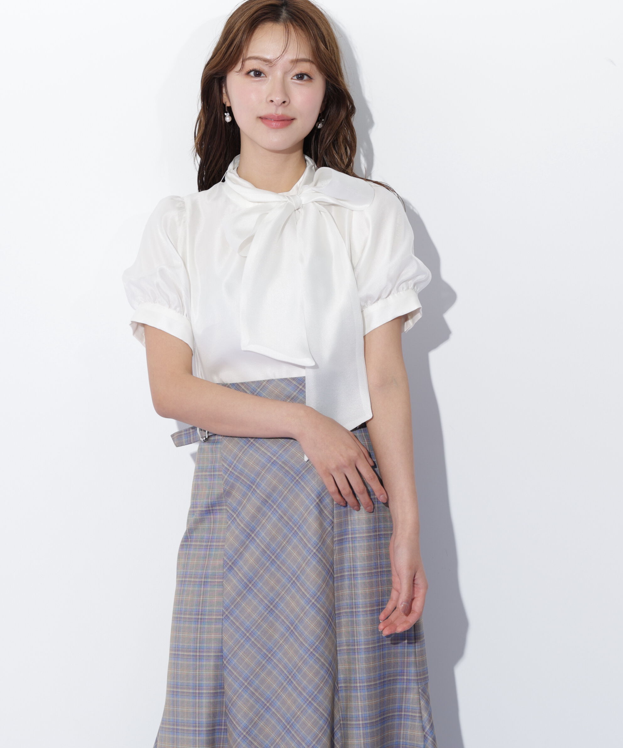  「バルーンスリーブボウタイブラウス」|シャツ・ブラウス|