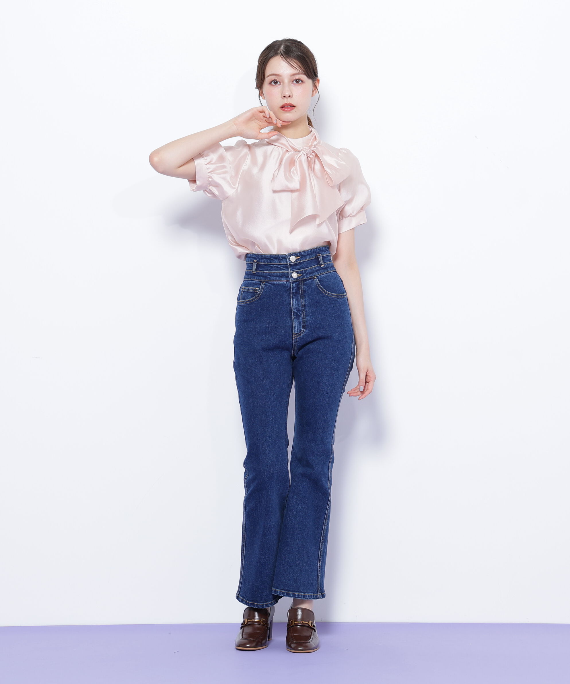  「バルーンスリーブボウタイブラウス」|シャツ・ブラウス|