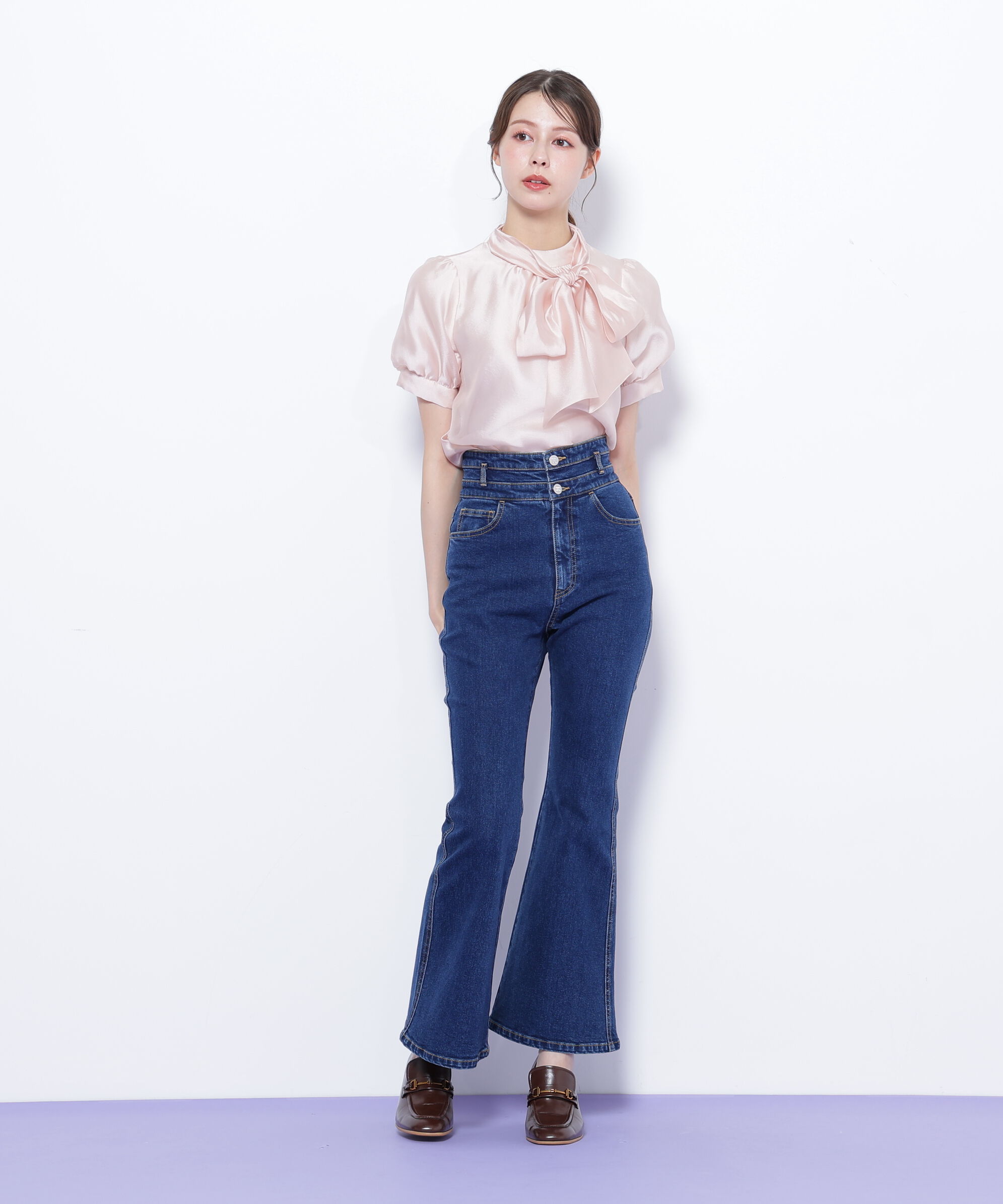  「バルーンスリーブボウタイブラウス」|シャツ・ブラウス|