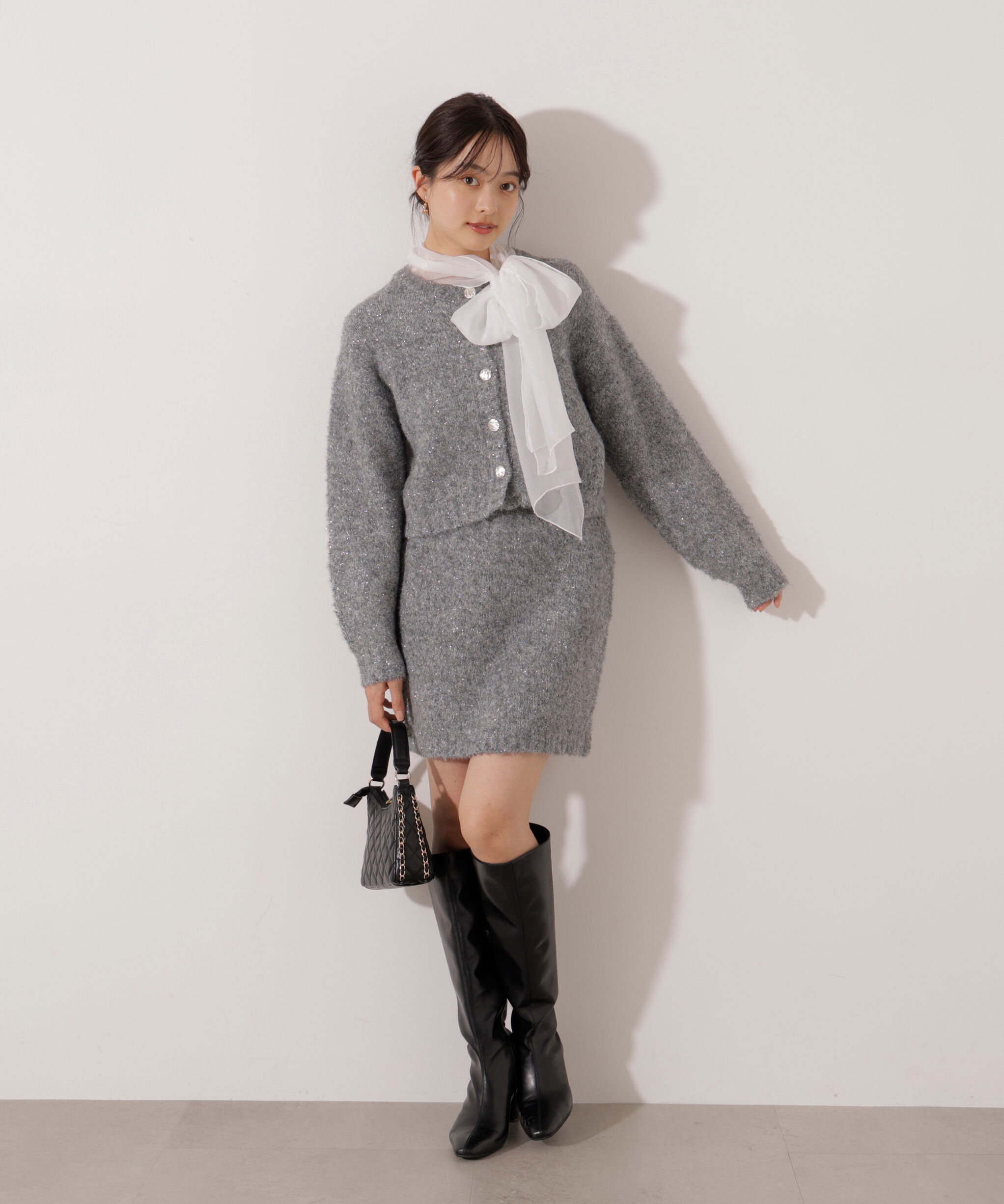 PROPORTION BODY DRESSING「《EDIT COLOGNE》サイドリボンニットSETUP」|ワンピース|