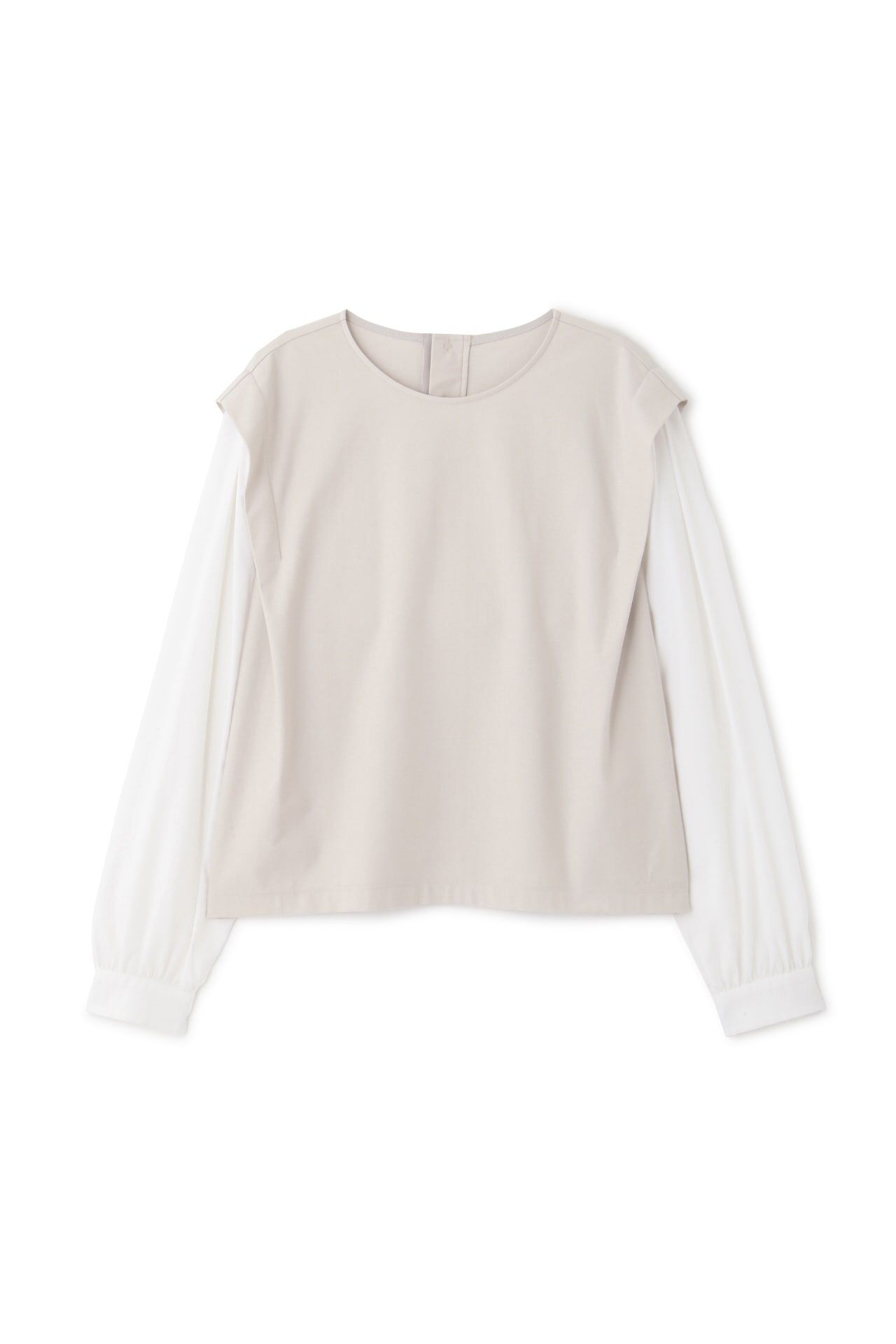  「◆布帛ドッキングプレーティングジャージープルオーバー」|Tシャツ・カットソー|