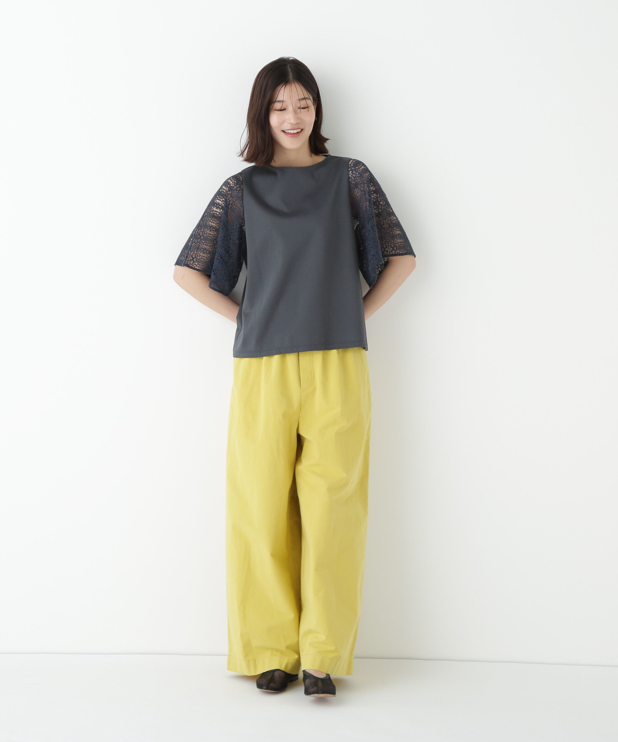  「◆ラッセルレースドッキングカットソープルオーバー」|Tシャツ・カットソー|