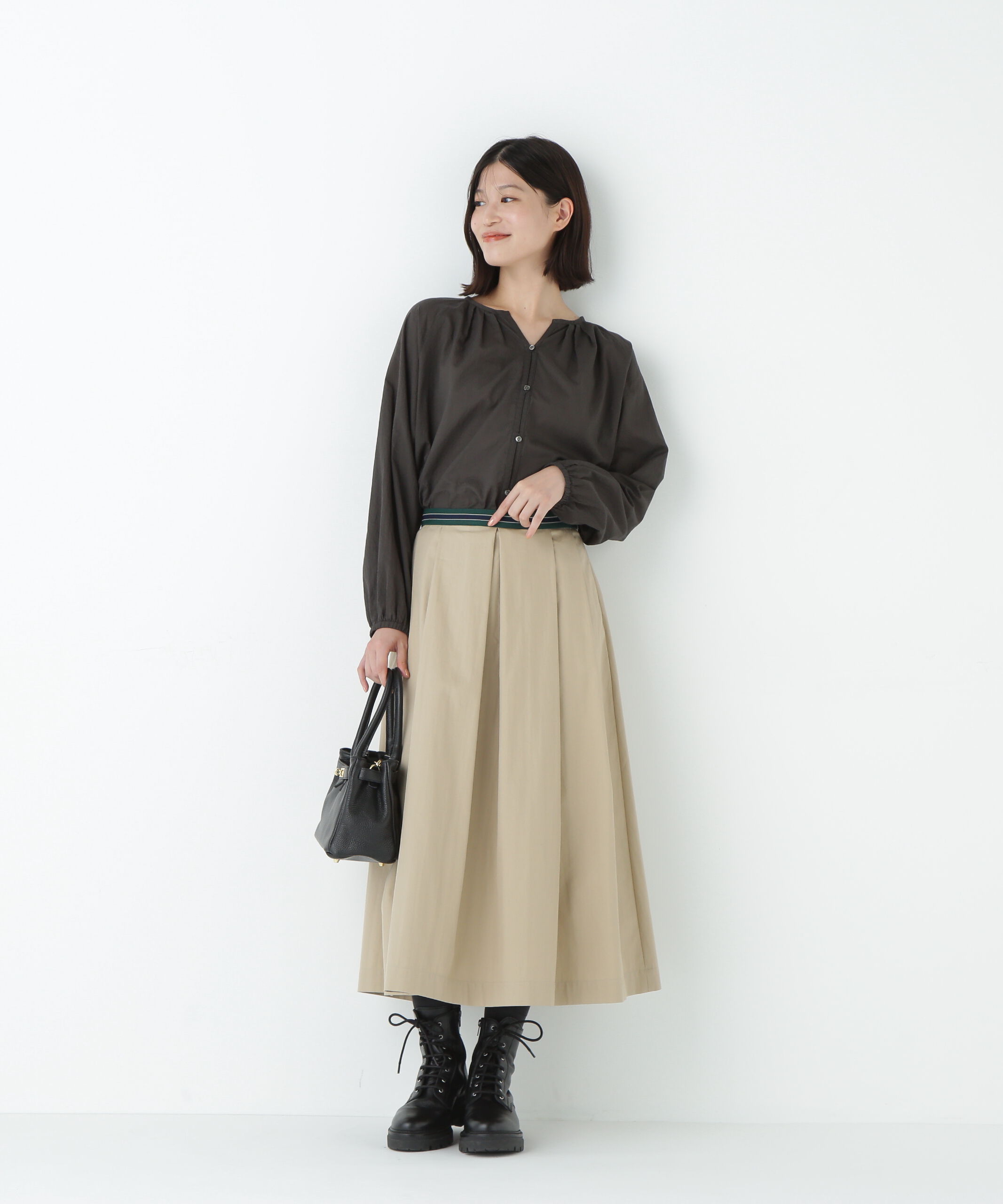  「◆ダイヤドットギャザーブラウス」|シャツ・ブラウス|