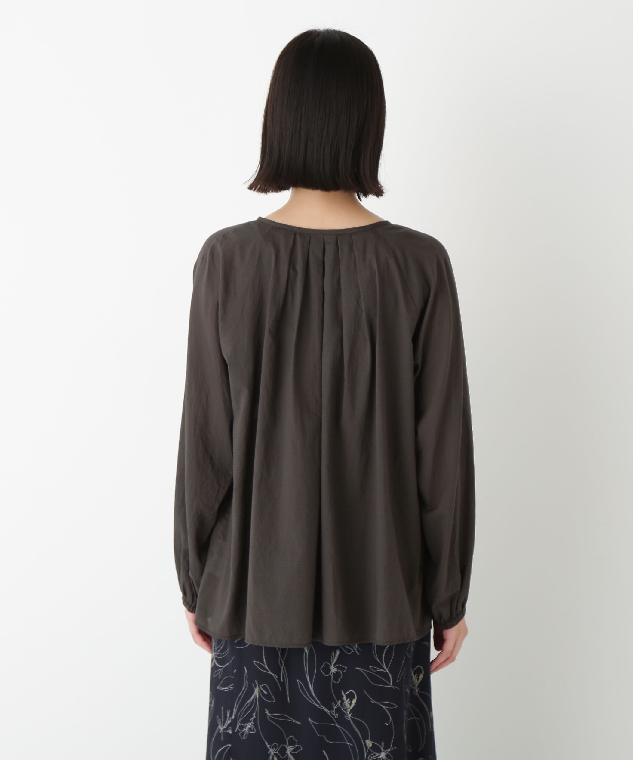  「◆ダイヤドットギャザーブラウス」|シャツ・ブラウス|