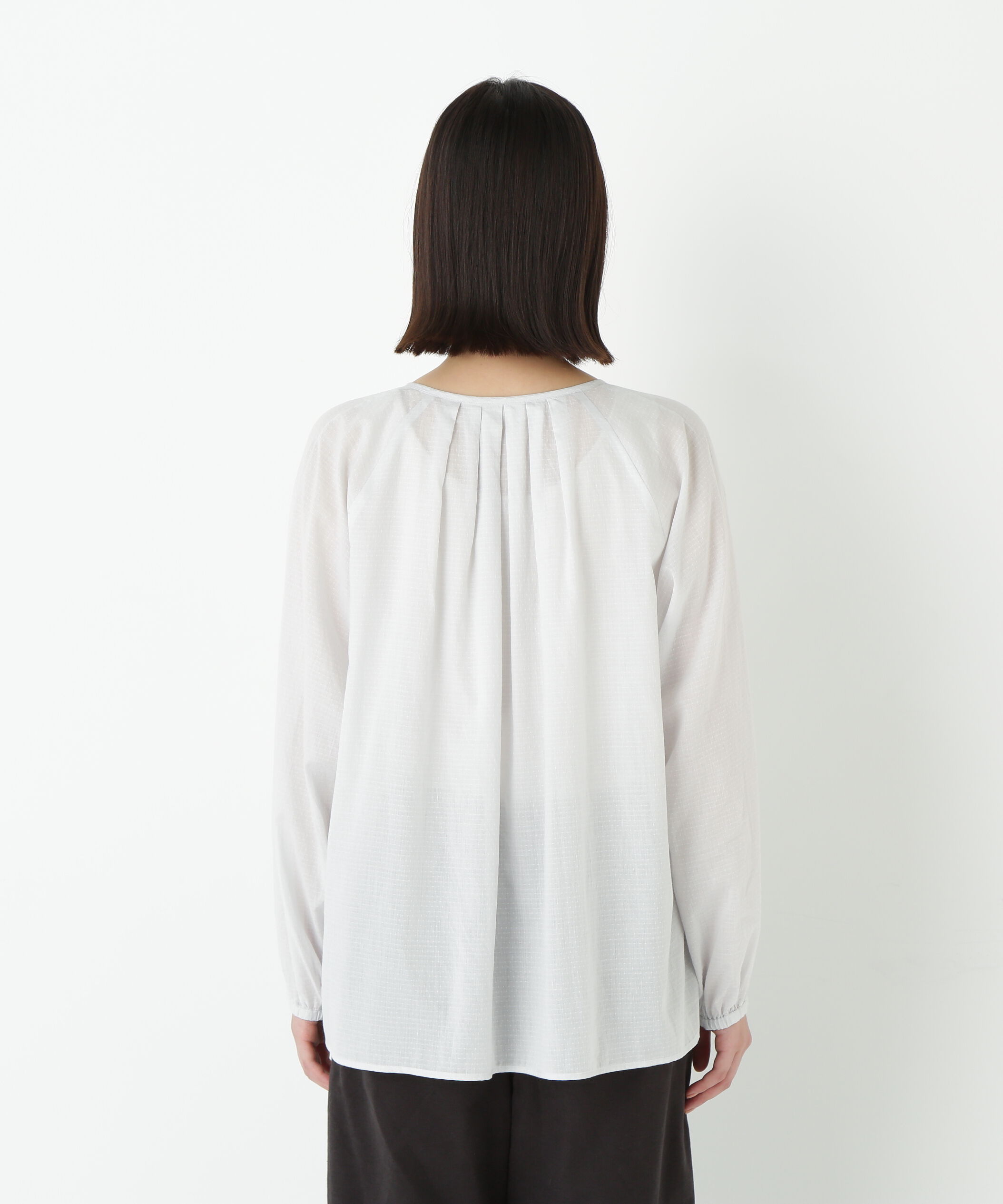  「◆ダイヤドットギャザーブラウス」|シャツ・ブラウス|