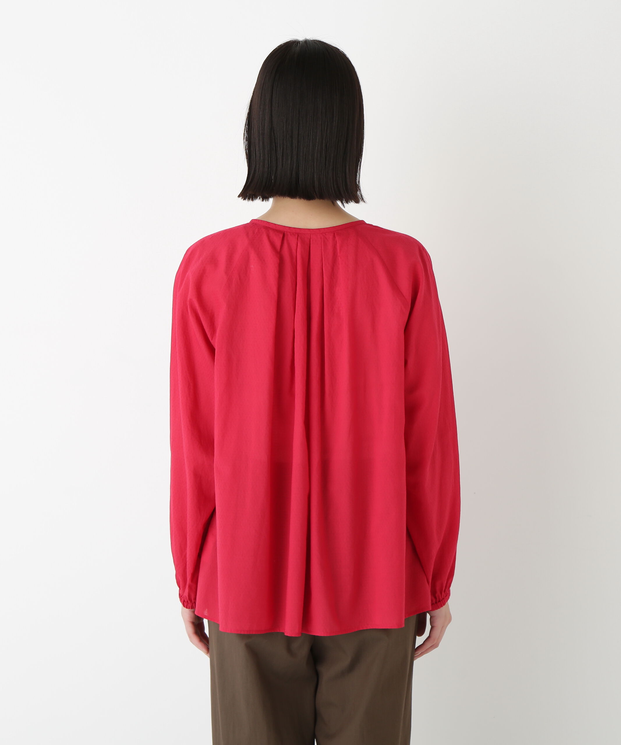  「◆ダイヤドットギャザーブラウス」|シャツ・ブラウス|