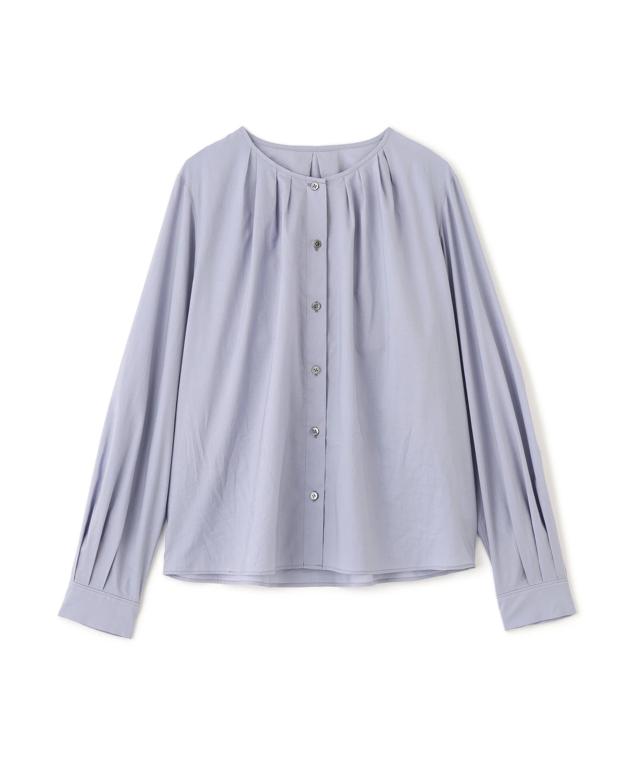  「◆ノーカラータックブラウス」|シャツ・ブラウス|