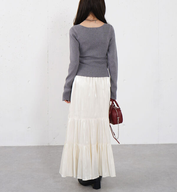 archives「【オン／オフ使える！】ラインフィットクロスニットプルオーバー」|ニット・セーター|