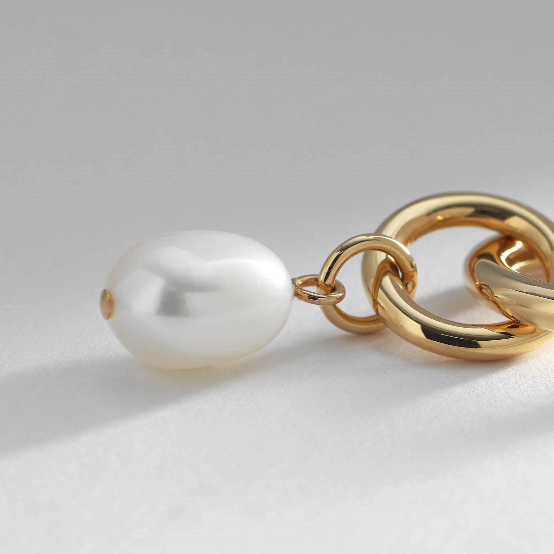 COCOSHNIK ONKITSCH「シルバー フープピアス パールチャーム GP」|ピアス|