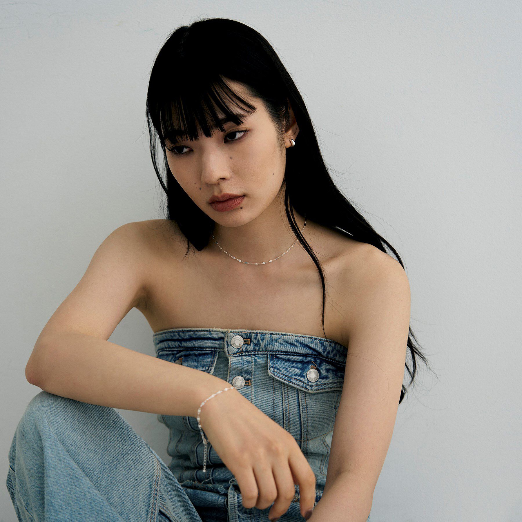 COCOSHNIK ONKITSCH「シルバー ハギーイヤリング マーキス」|イヤリング|