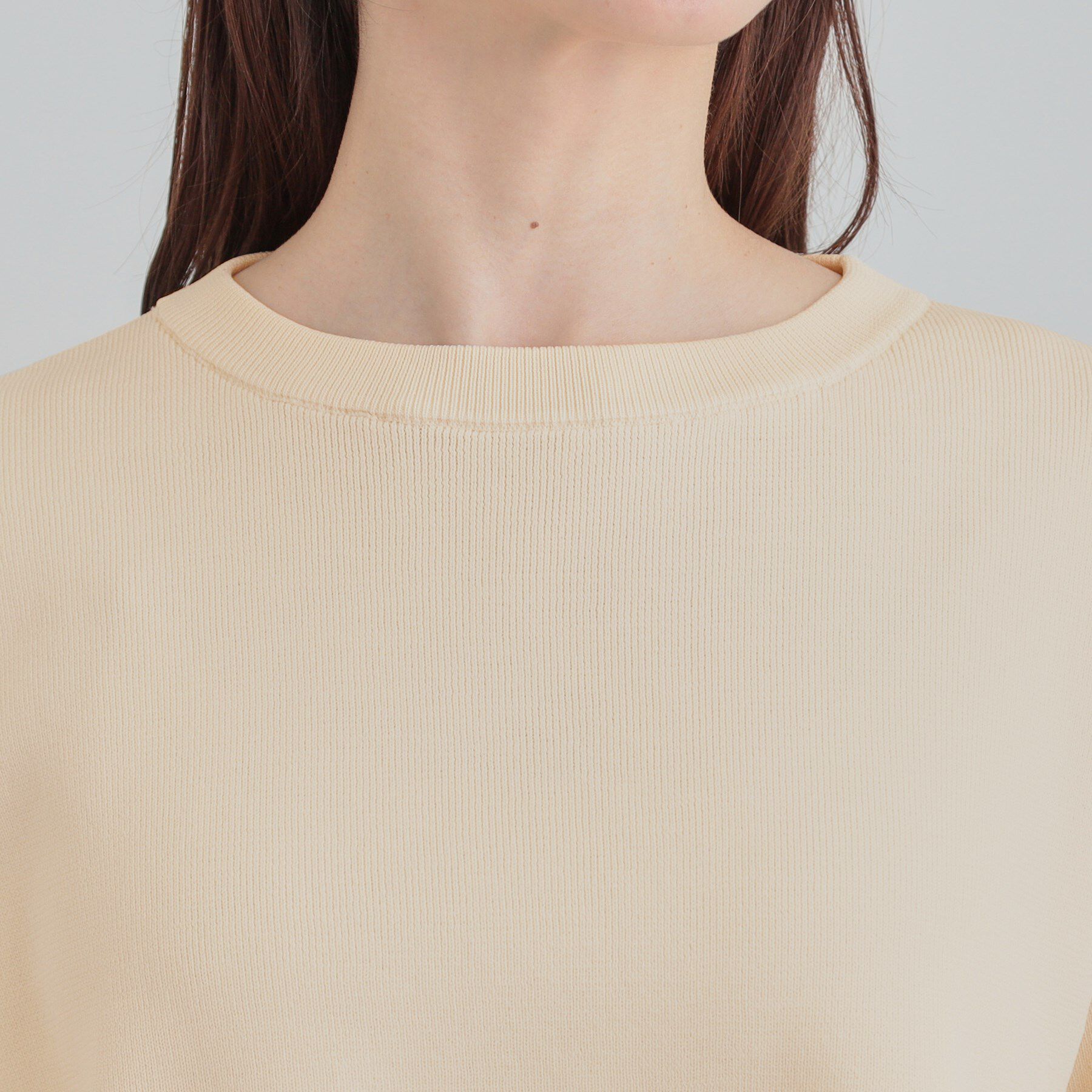 SHOO･LA･RUE「【洗濯機可/S-LL/体型カバー】横姿もきれい見え スポンディッシュ Aライントップス」|ニット・セーター|