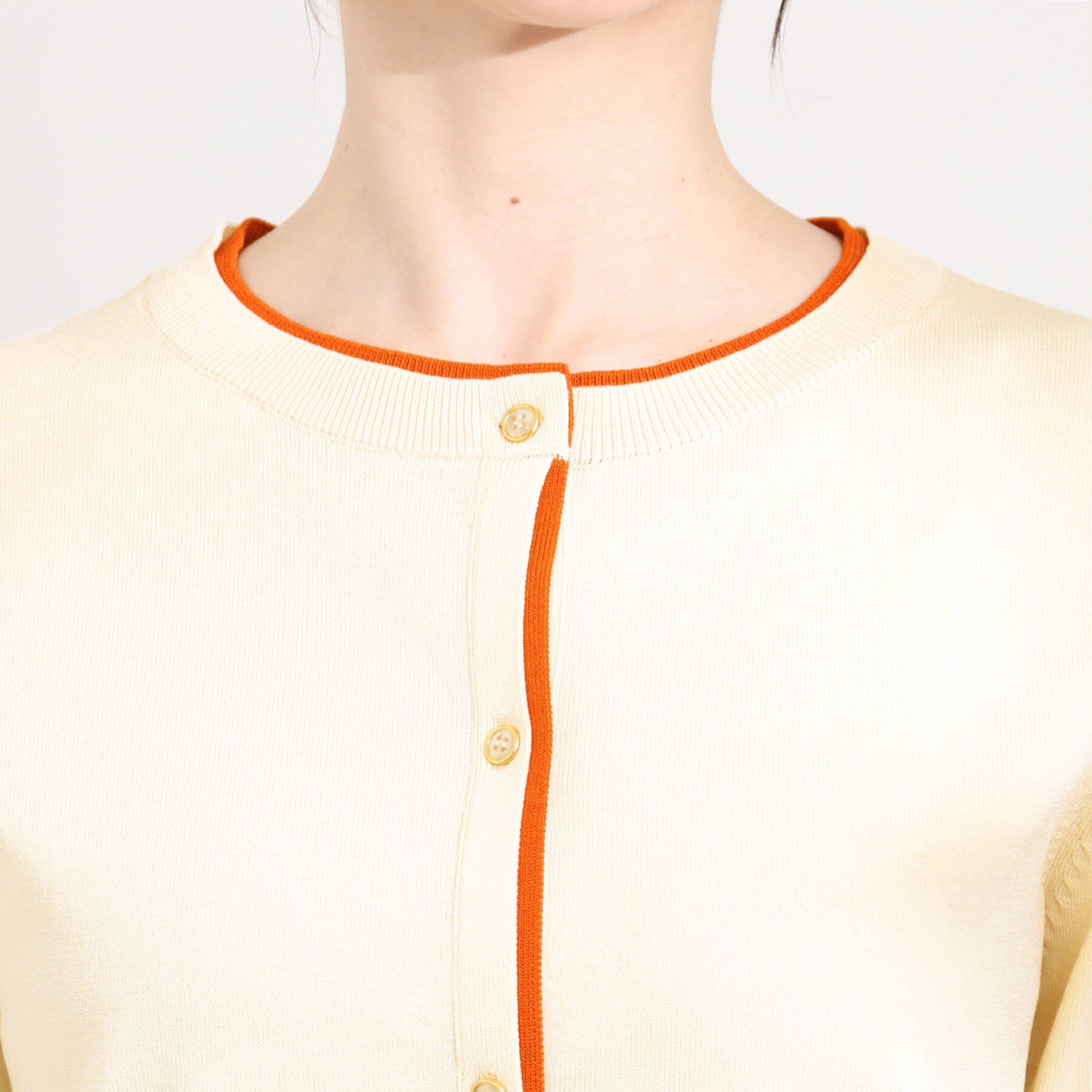 SHOO･LA･RUE「配色がコーデのアクセントに レイヤード風クルーカーディガン」|カーディガン|