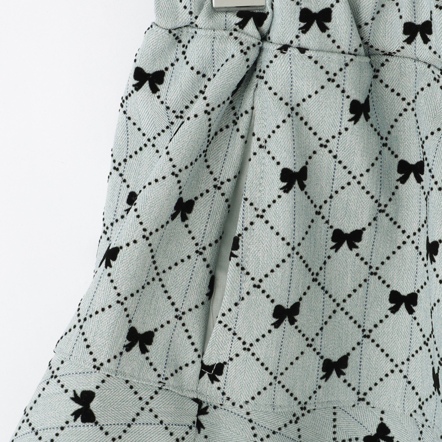 SHOO･LA･RUE「【100-140cm】フロッキーリボンスカート」|スカート|