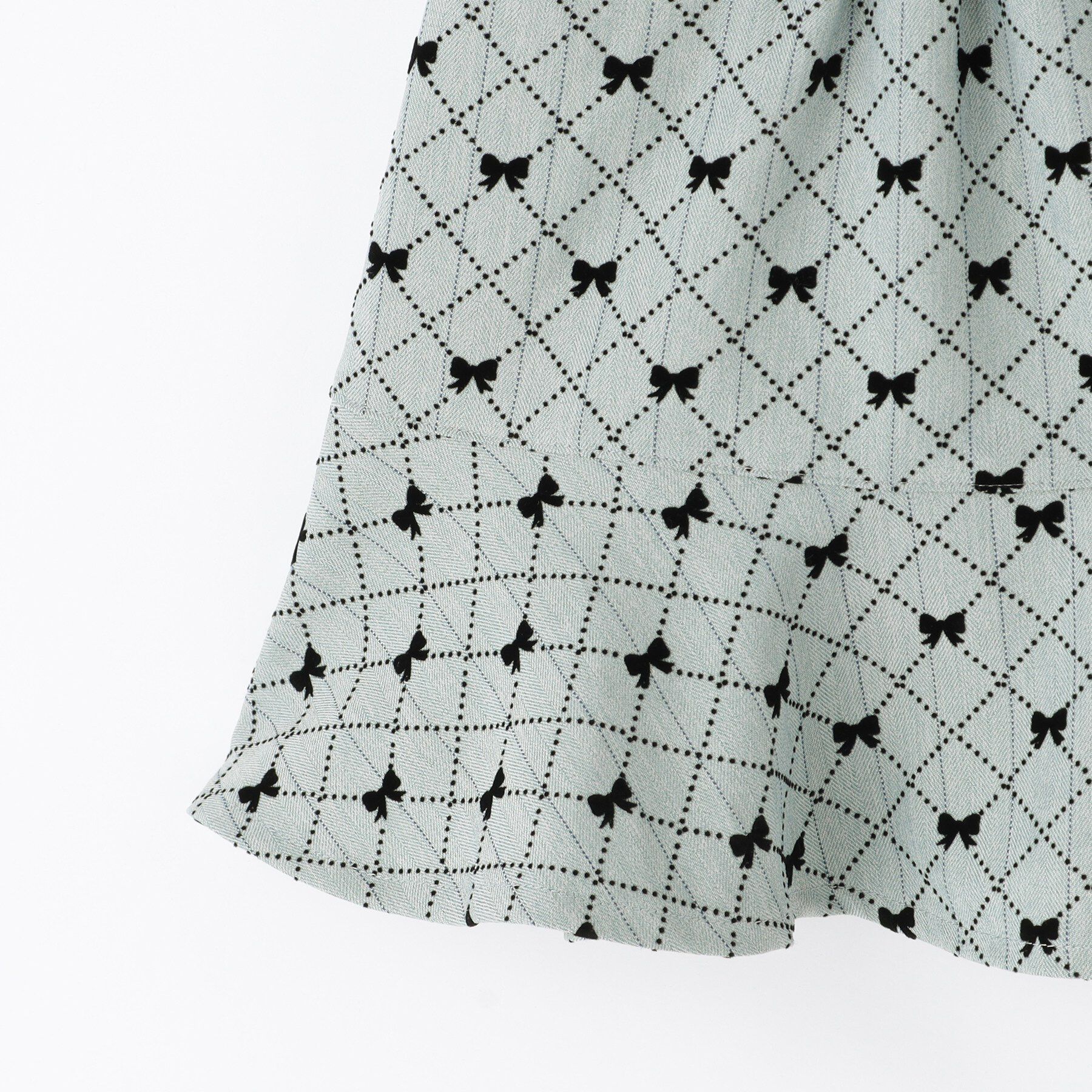 SHOO･LA･RUE「【100-140cm】フロッキーリボンスカート」|スカート|