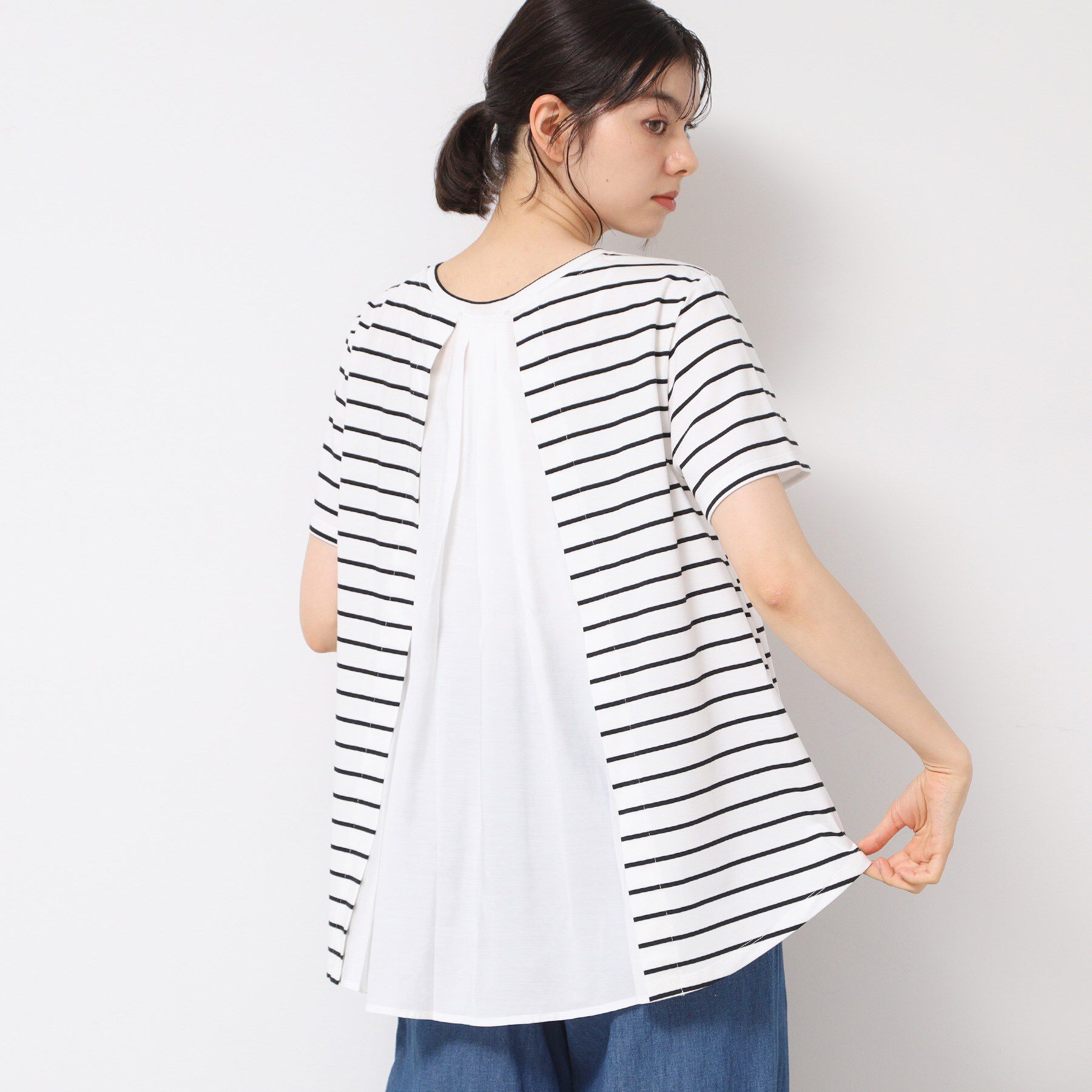 Dessin「【洗える】バックプリーツデザインカットソー」|Tシャツ・カットソー|